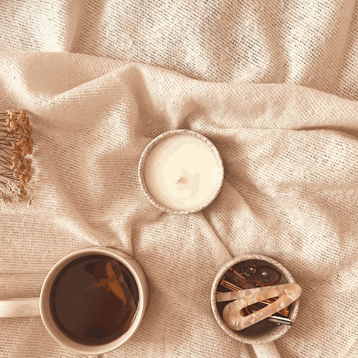 Reuse your candle jar: Mimi & August ceramic cups as coffee mugs, desk organizers, and planters