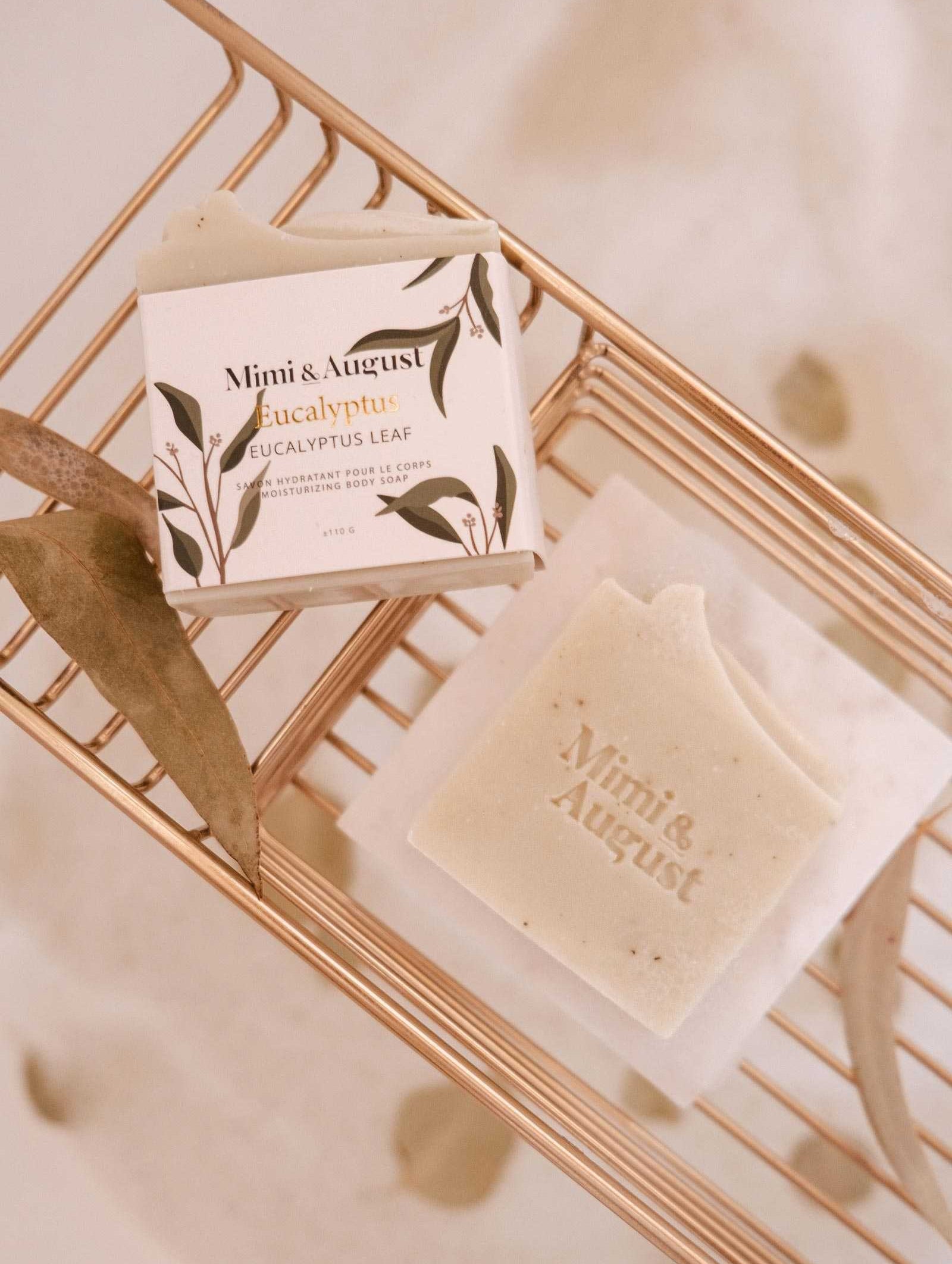 Eucalyptus Bar Soap with natural antibacterial properties and moisturizing oils for soft skin and refreshing aroma