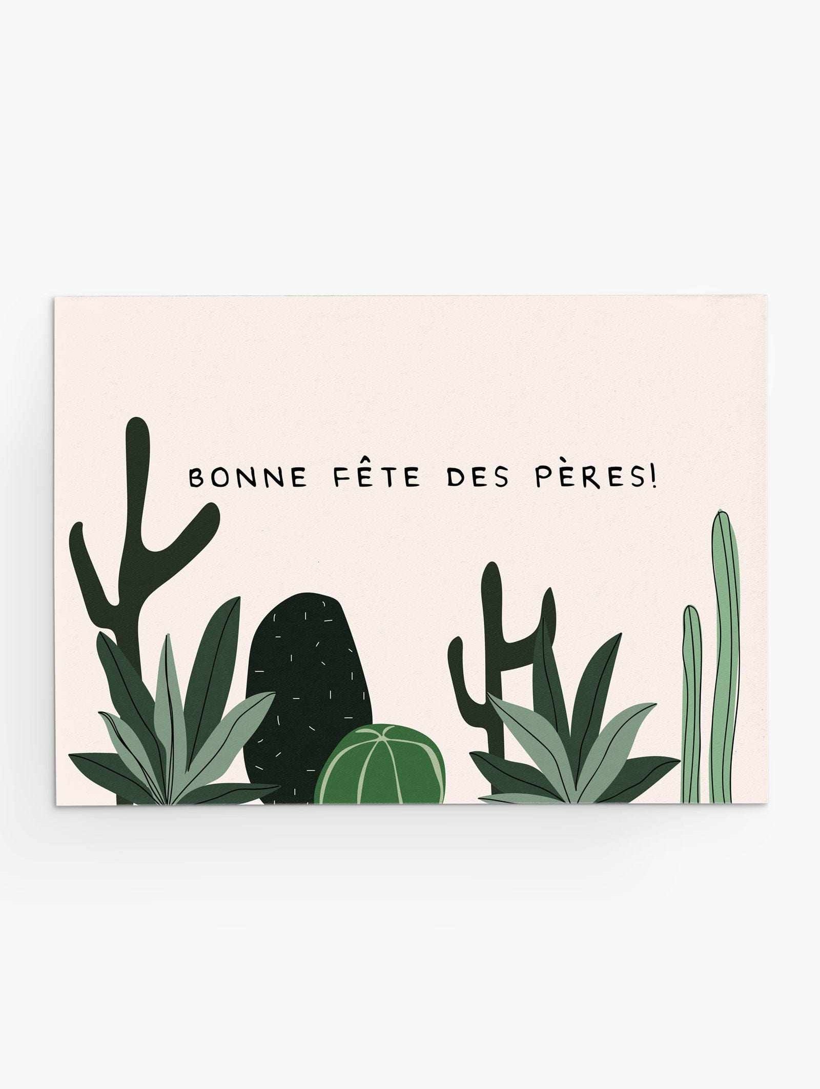 Cute father's day greeting card with cactus and plants- By Mimi & August