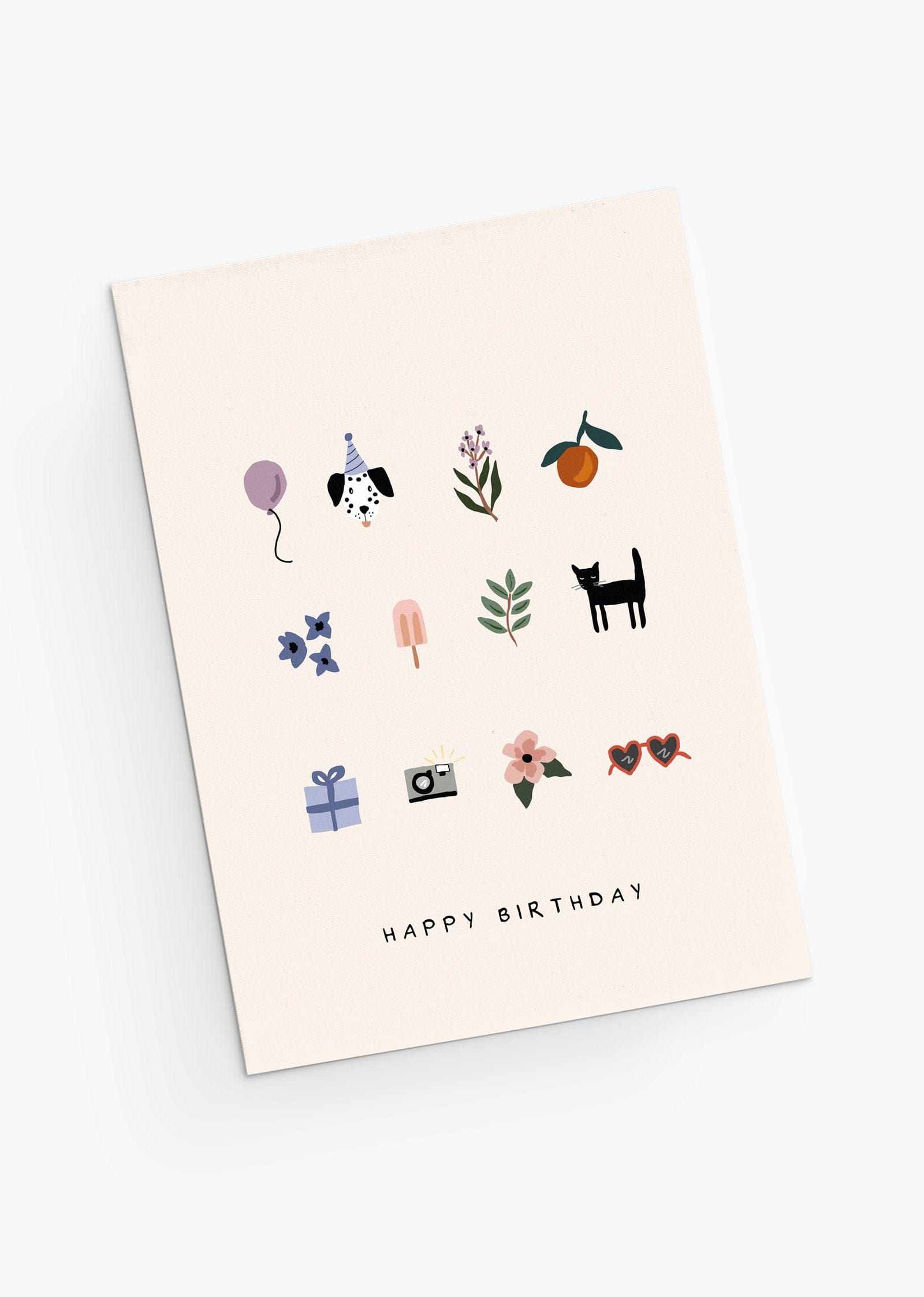 Cool surprise birthday card with cute dogs and flowers festive- By Mimi & August
