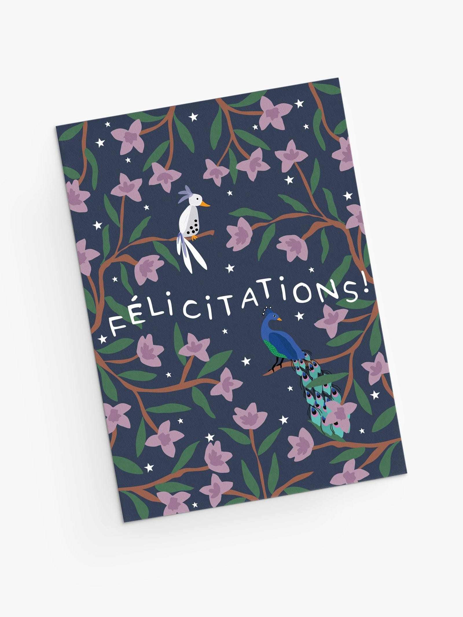 Congratulation greeting card with flowers on it- By Mimi & August
