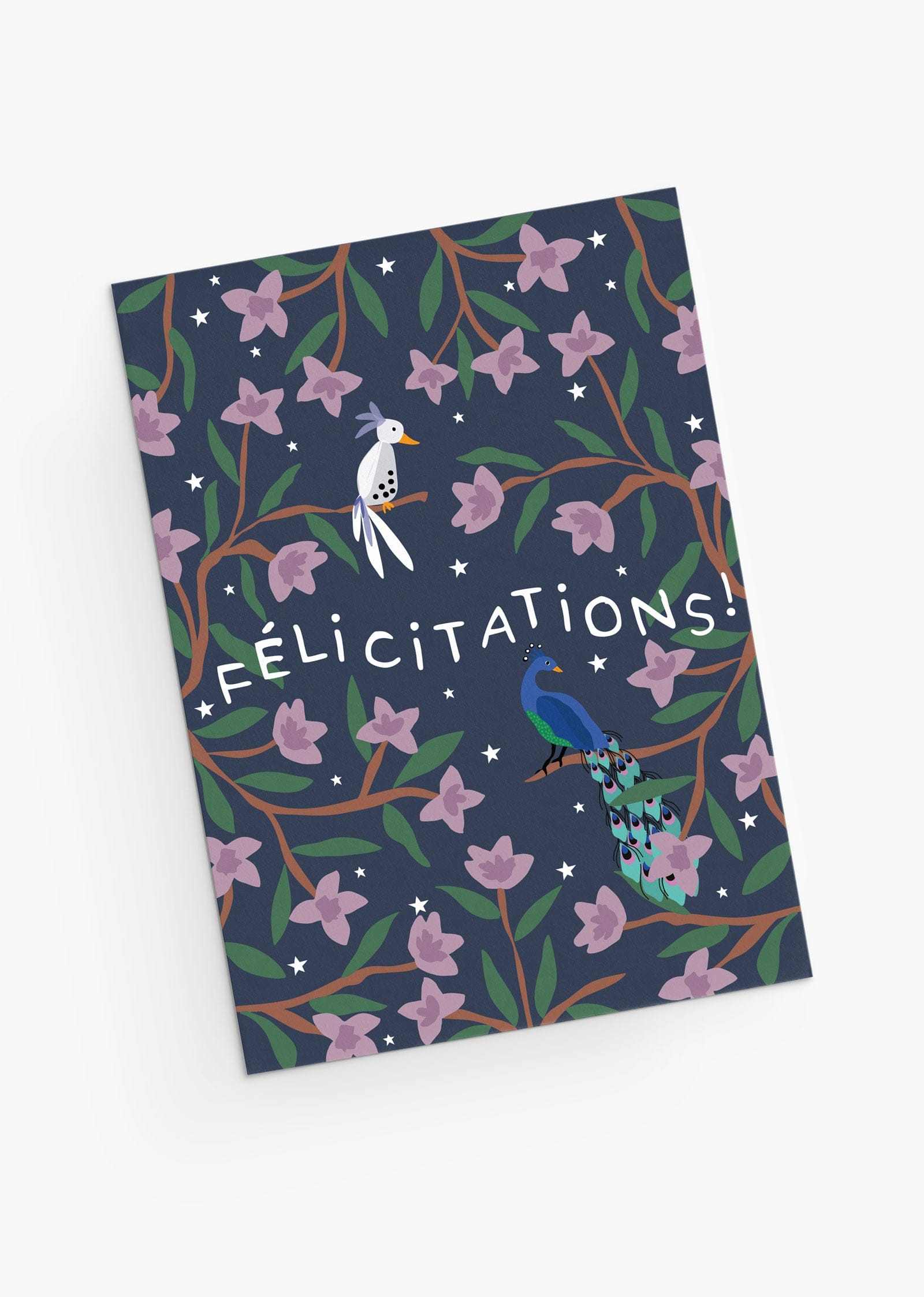 Congratulation greeting card with flowers on it- By Mimi & August