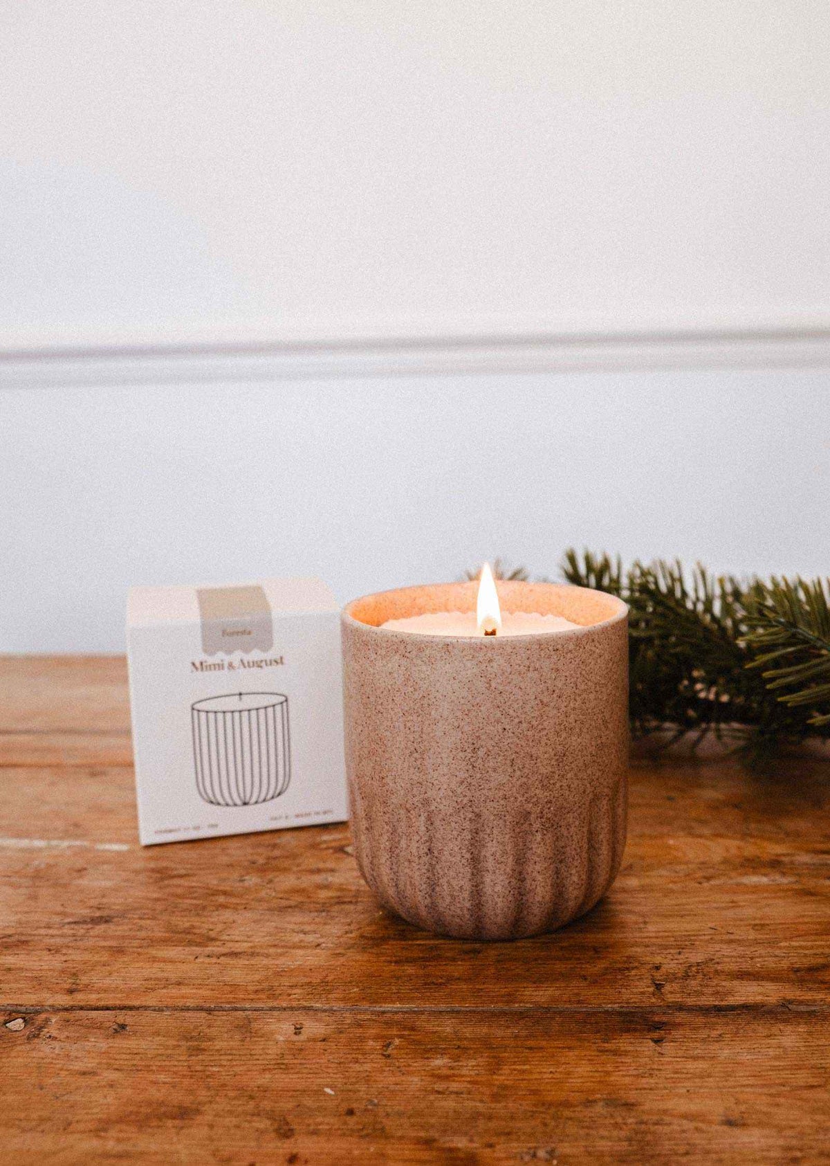 Forest candle refill with fir needle, cedarwood, and moss scent