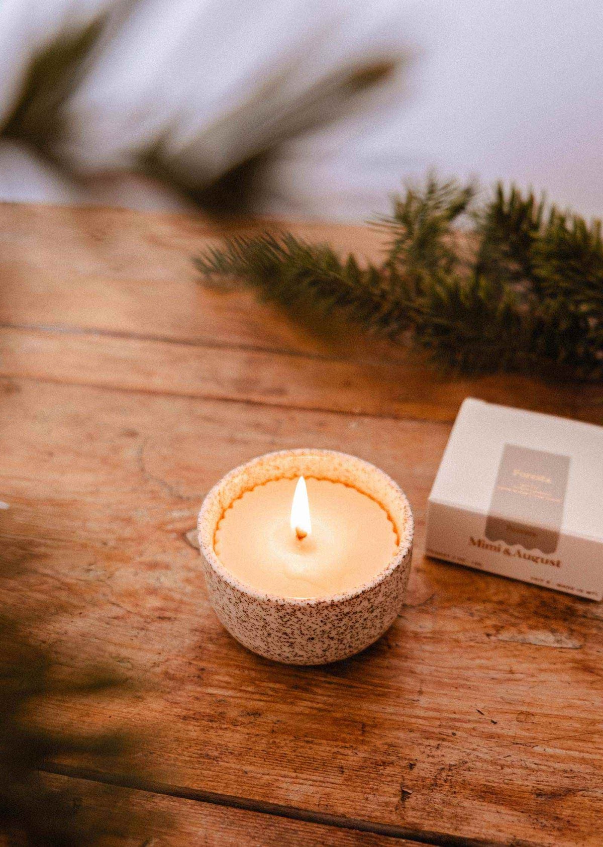 Forest candle refill with fir needle, cedarwood, and moss scent