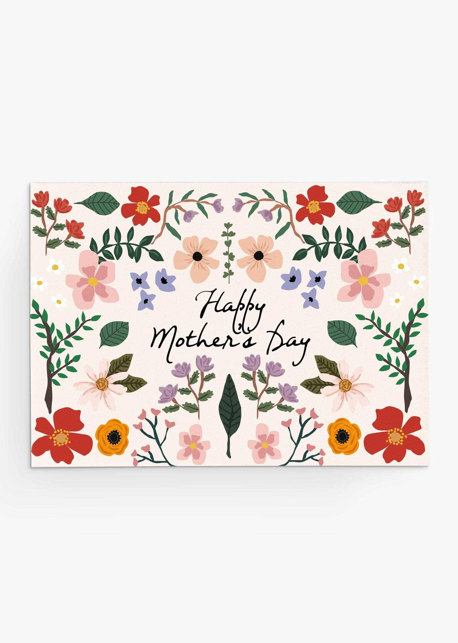 beautiful floral mother's day card english version- By Mimi & August