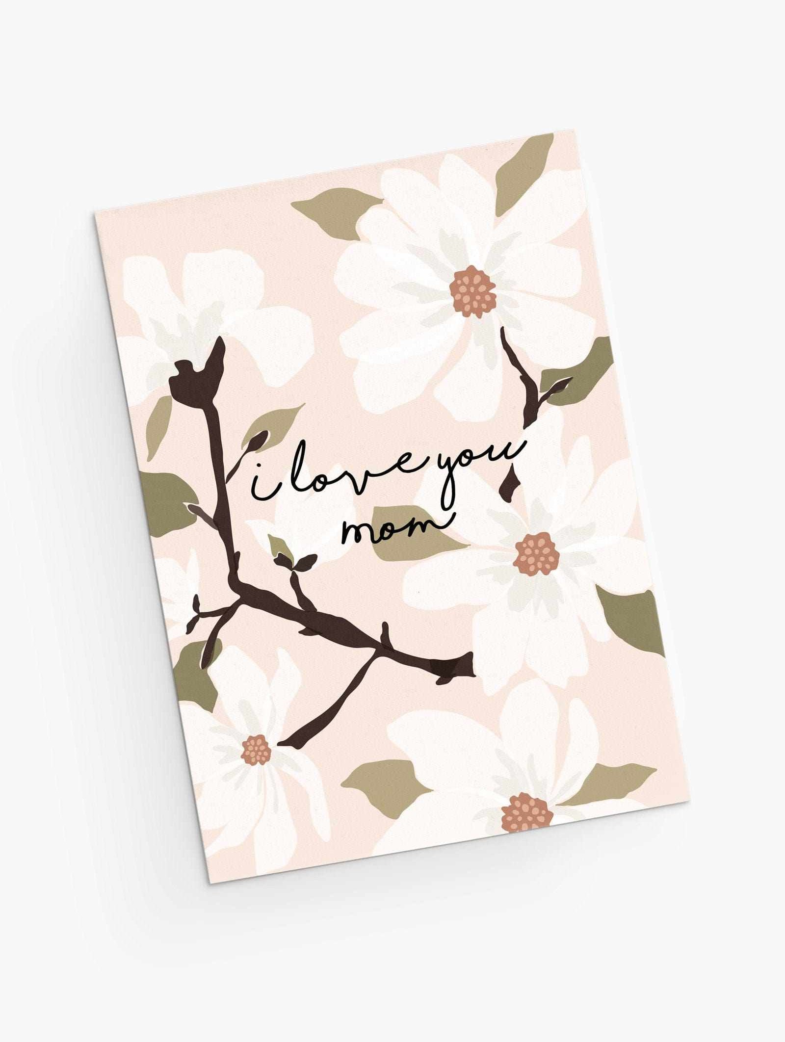 I love you mom crabapple Mother's Day Greeting Cards- English- By Mimi & August