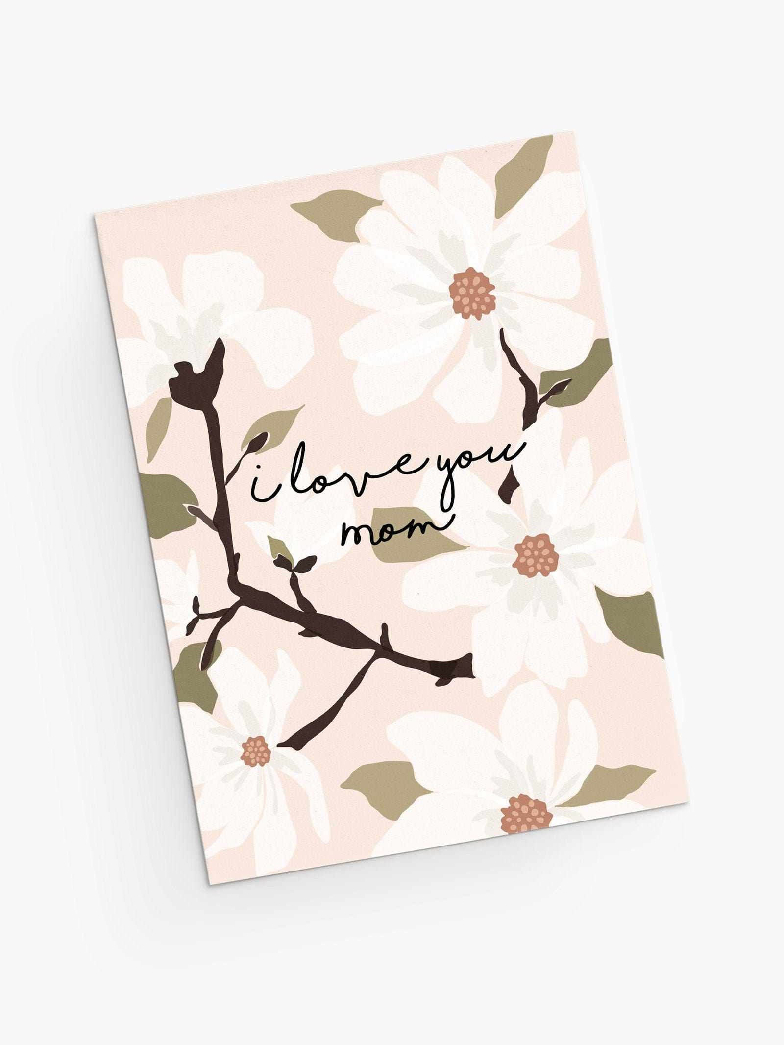 I love you mom crabapple Mother's Day Greeting Cards- English- By Mimi & August