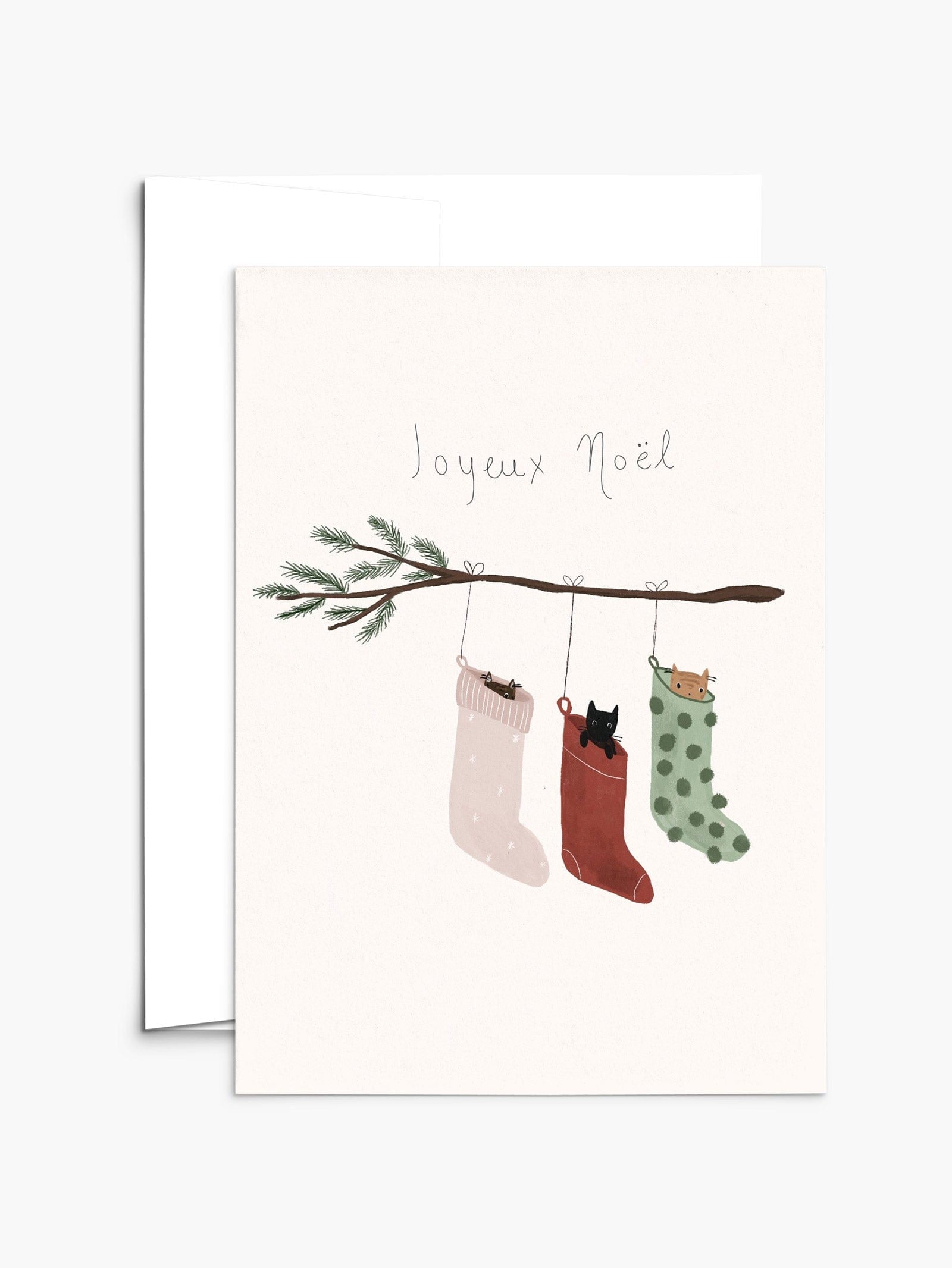 Joyeux Noël Bas Christmas Eco-friendly Greeting Card by mimi & august
