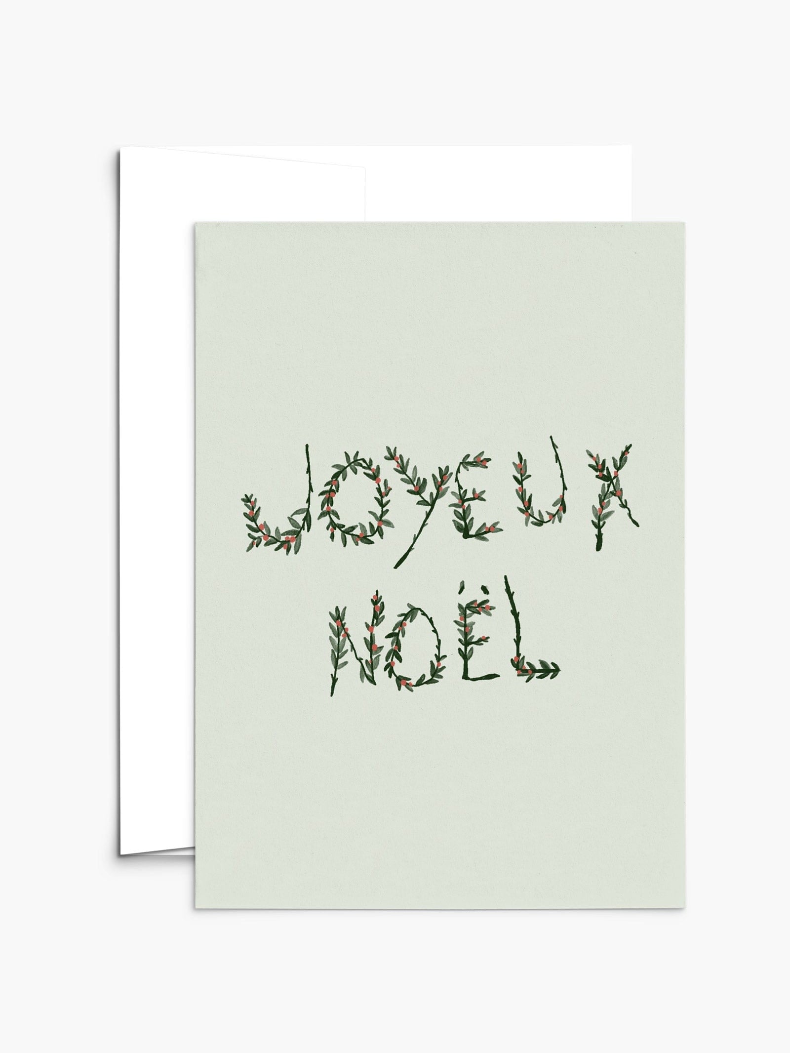 Joyeux Noël Branche Christmas Eco-friendly Greeting Card by mimi & august