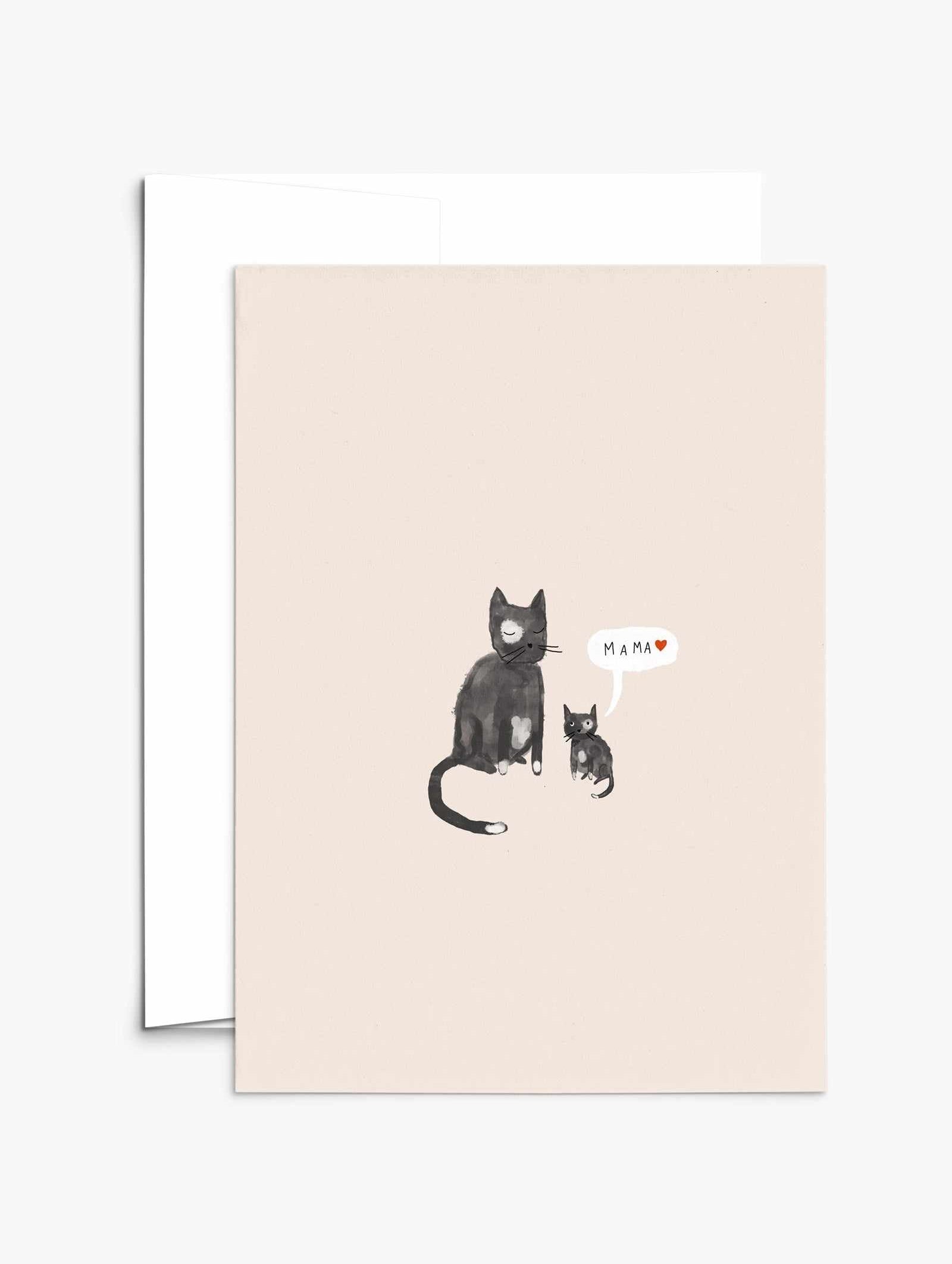 Maternal Love Greeting Card 5x7 with recycled paper and compostable packaging