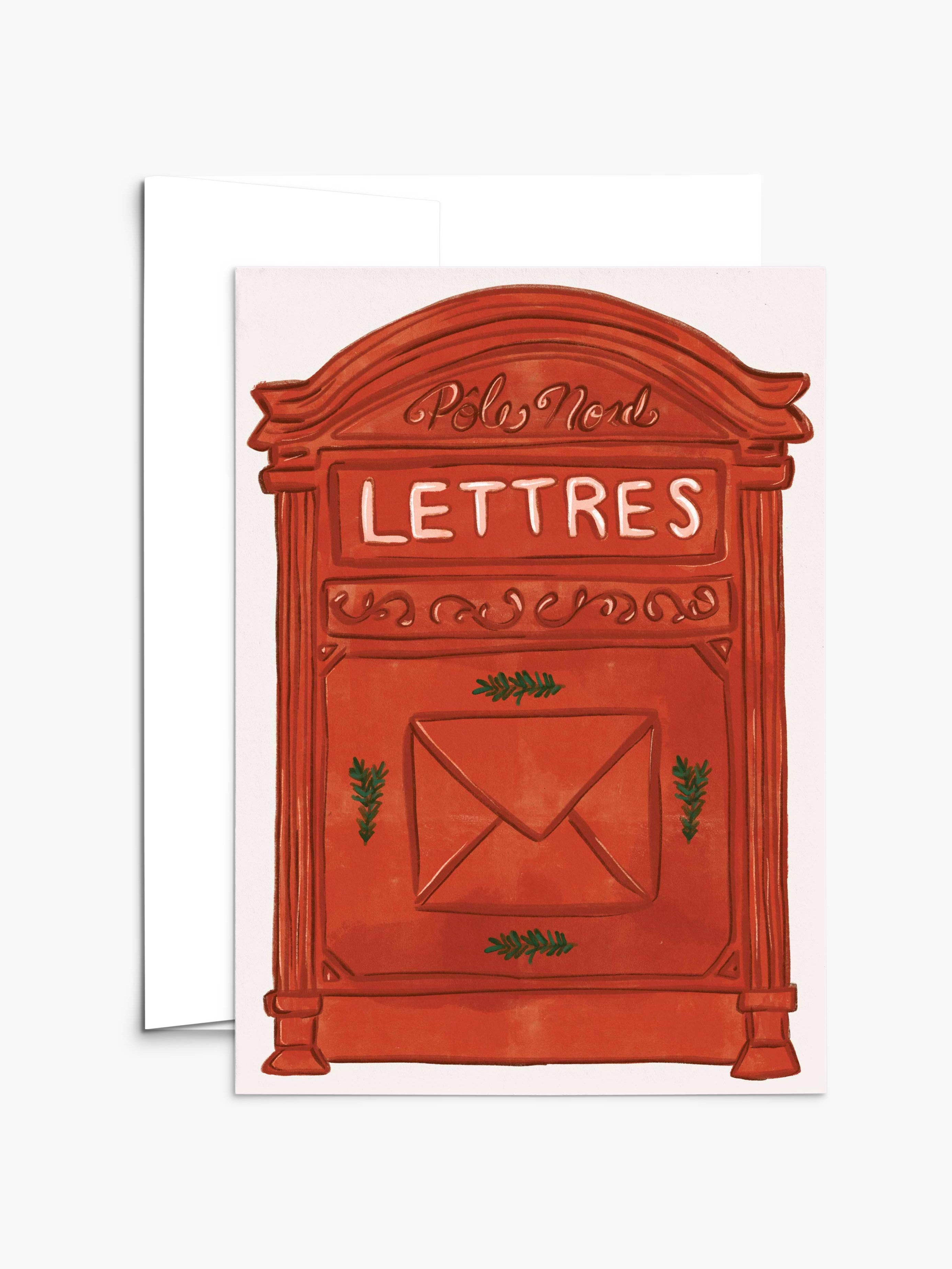 Send your Christmas wishes with the "Letter to Santa Claus - Christmas Greeting Card" by Mimi & August, crafted from recycled paper—perfect for festive greetings.