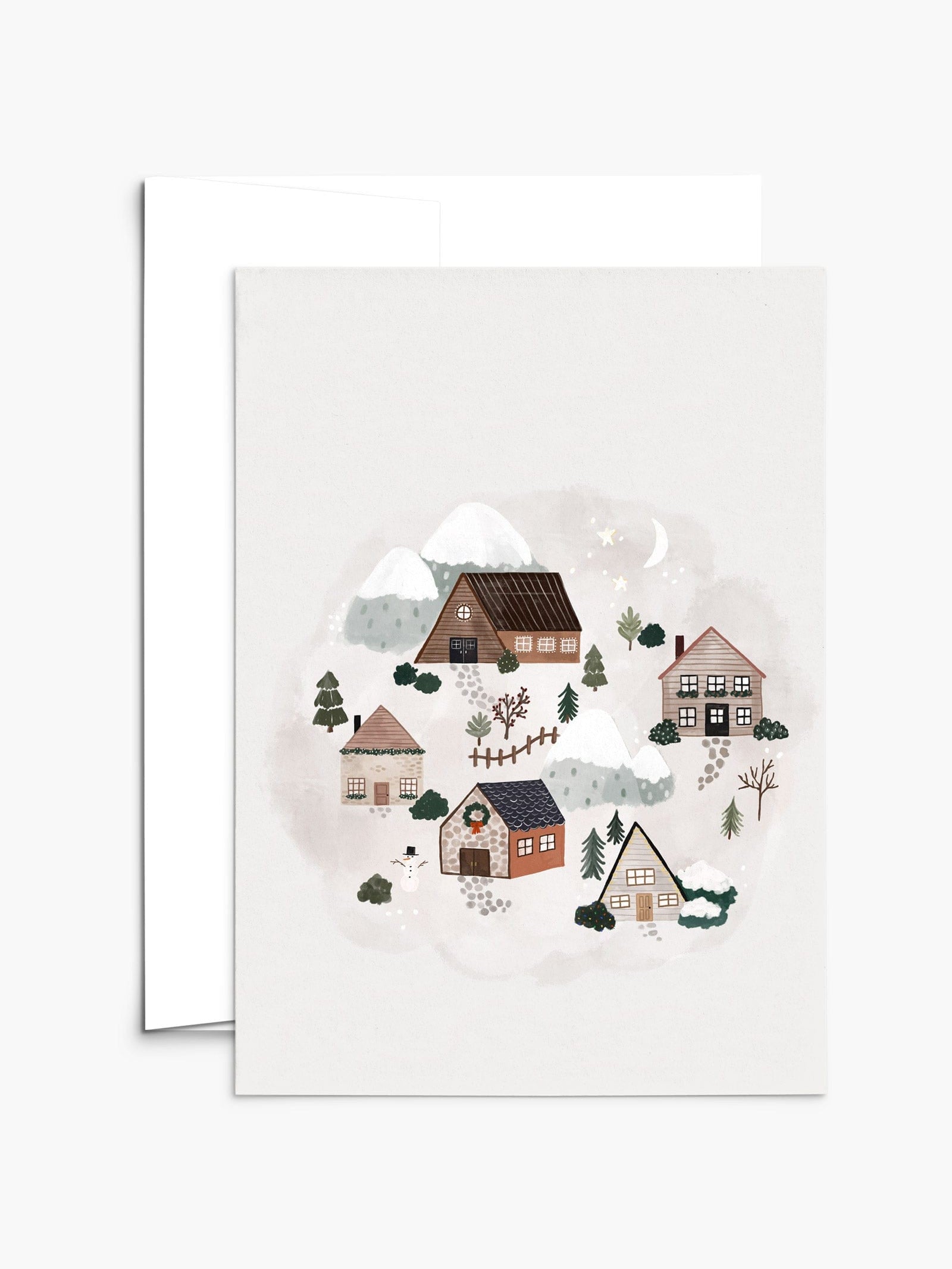 Holiday Village greeting card mimi and august