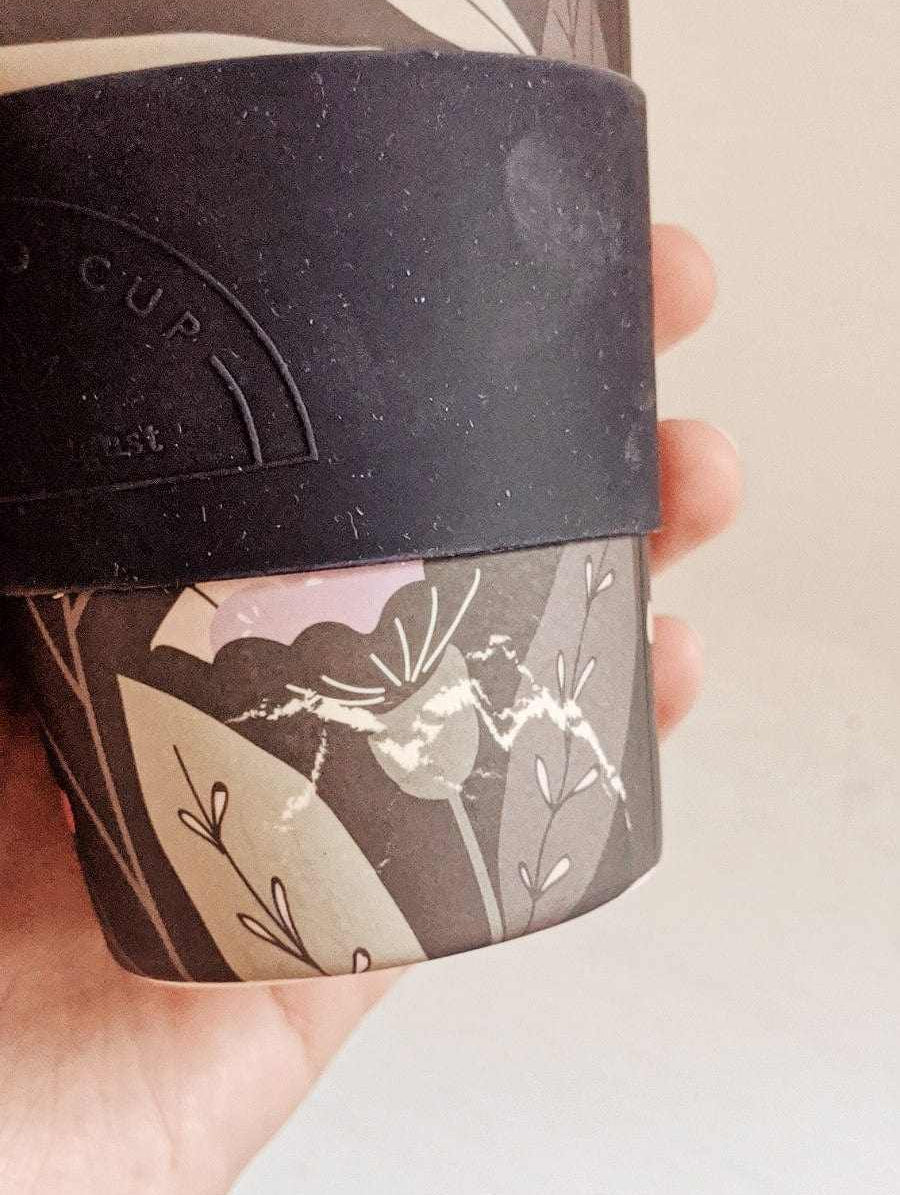 Wild flower reusable coffee cup defect by mimi & august