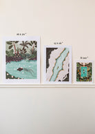 A set of four Javari River Art Prints by Mimi & August on high quality paper depicting a pond in Montreal, Canada.