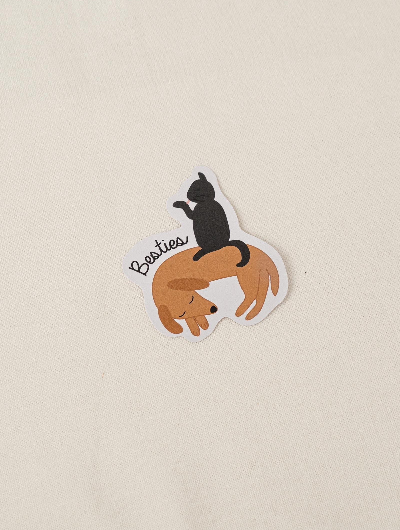 Dog and Cat besties vinyl decal.