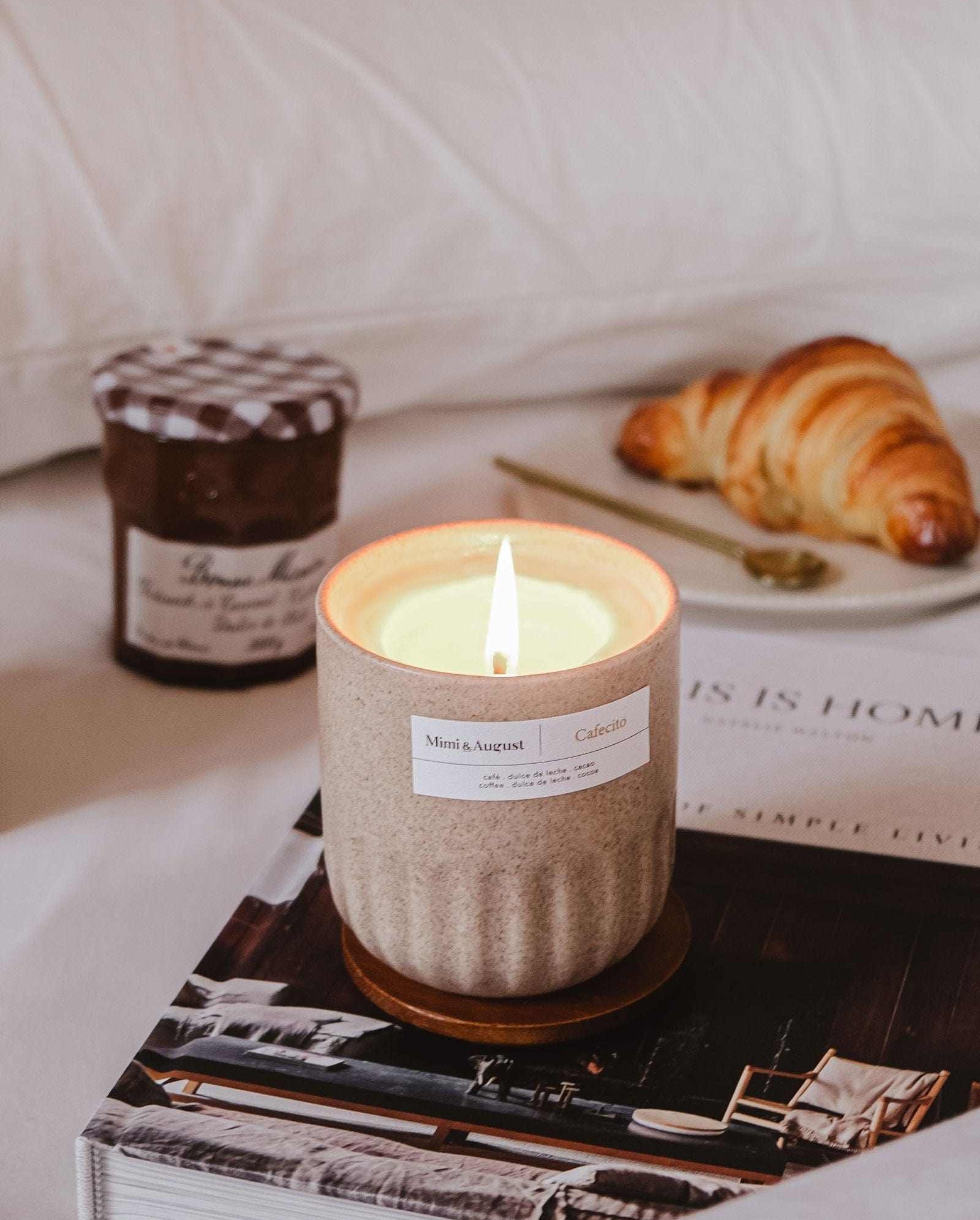 Cafecito Reusable Candle size 11 oz by mimi and august