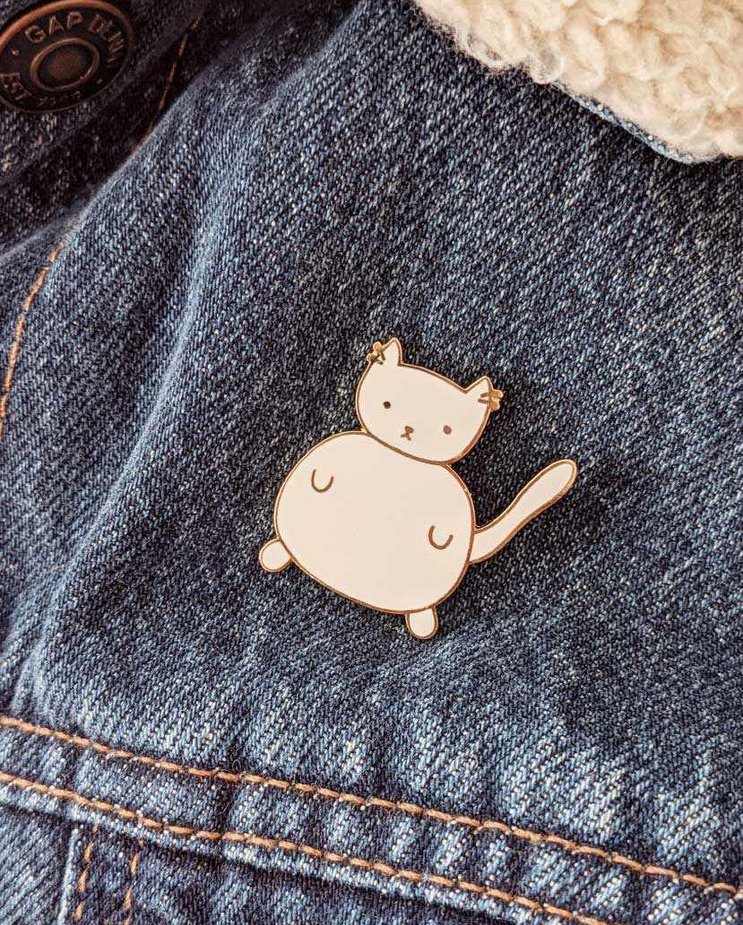 The smallest and cutest cat you can bring anywhere enamel pin by mimi & august