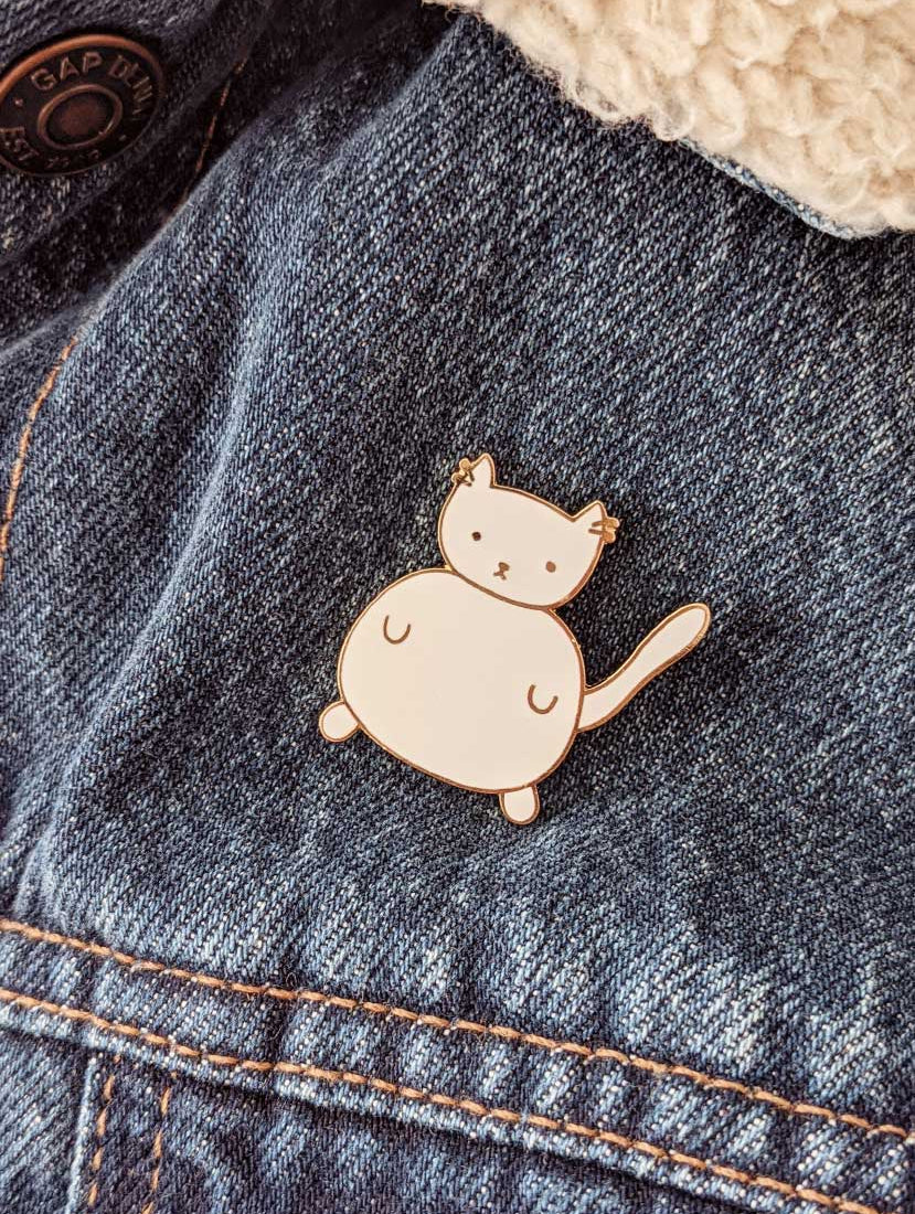 The smallest and cutest cat you can bring anywhere enamel pin by mimi & august