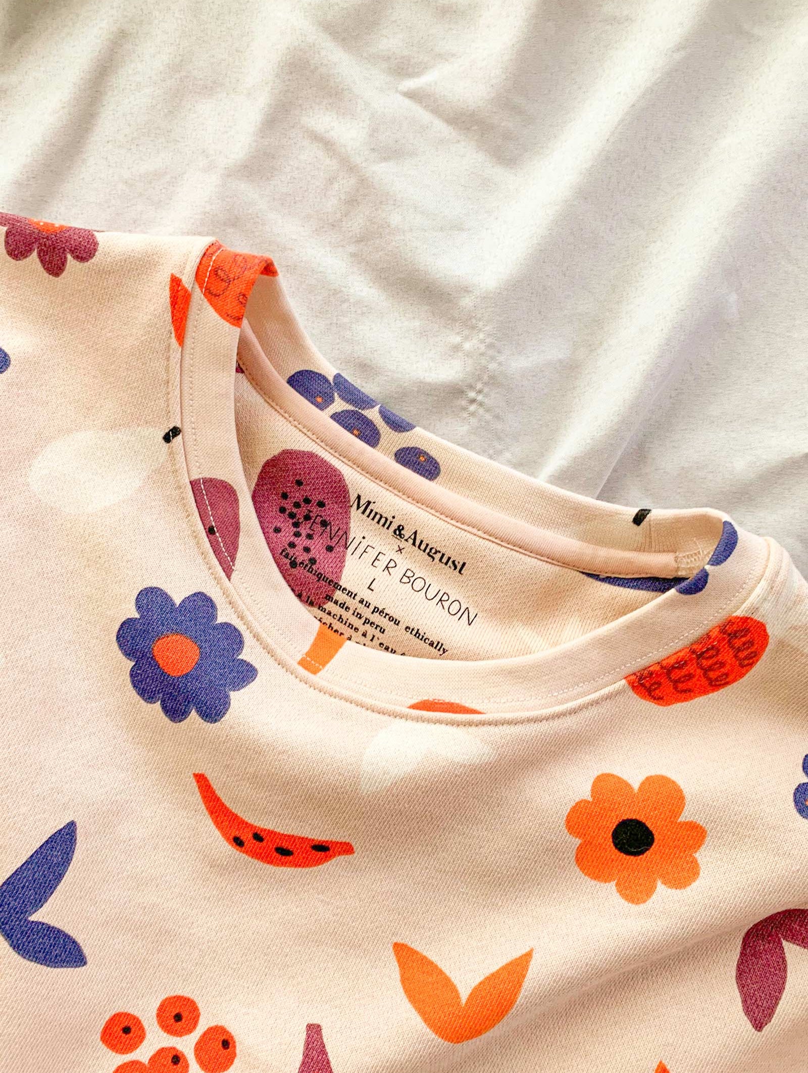 sweatshirt collaboration between mimi and august - jennifer bouron