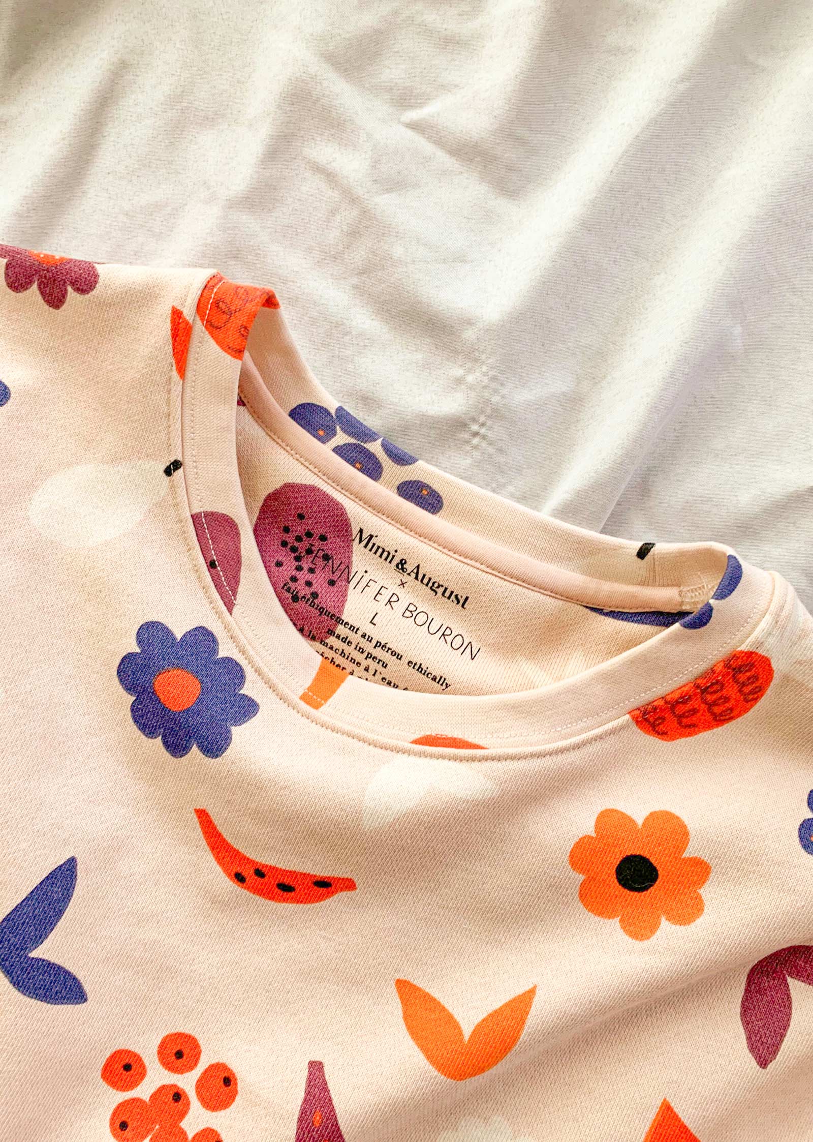 sweatshirt collaboration between mimi and august - jennifer bouron