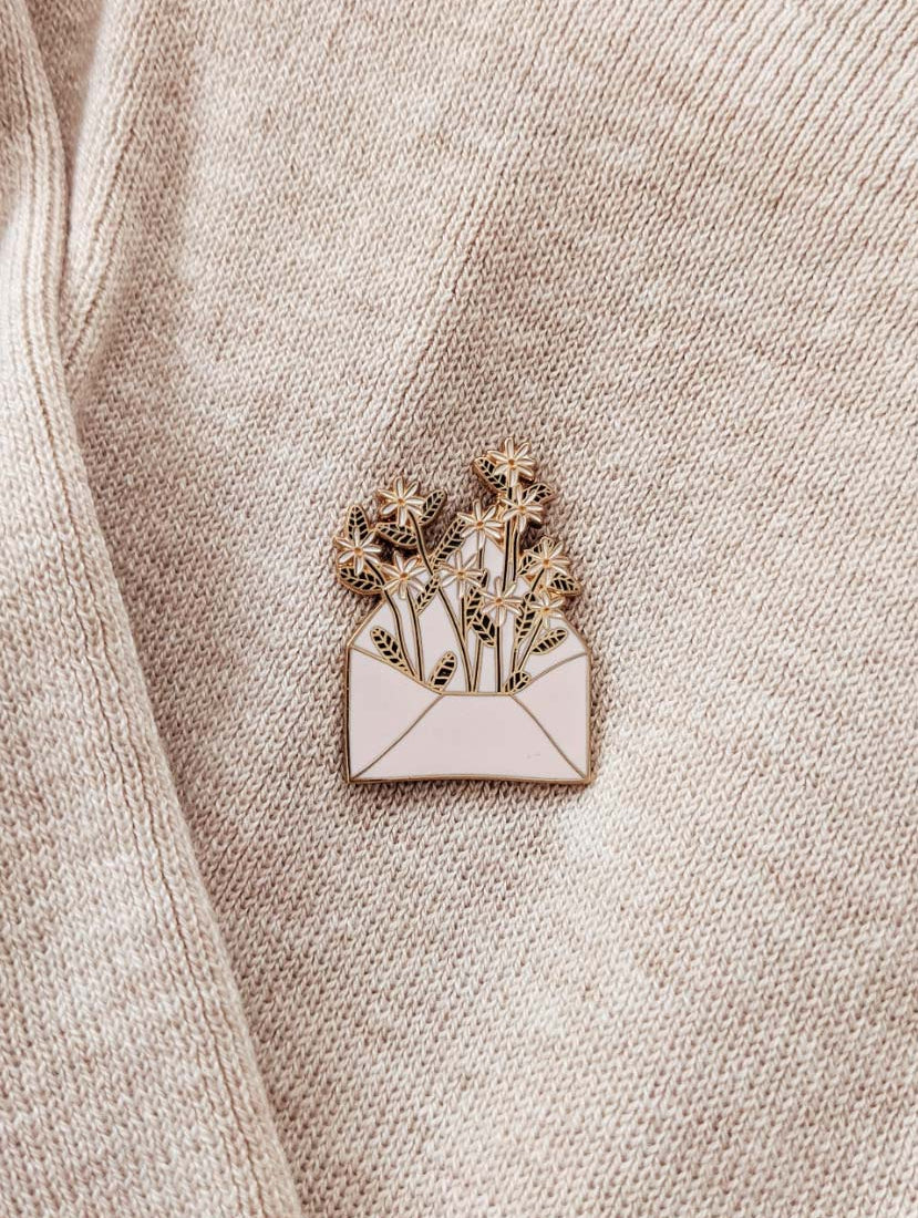 Flower for you enamel pin by mimi & august