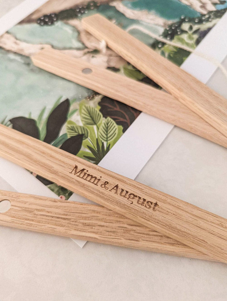 Engraved wood hanger 8 inches mimi & august