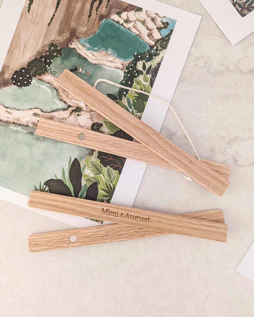 Magnetic Wooden Print Hanger 8 inches mimi & august