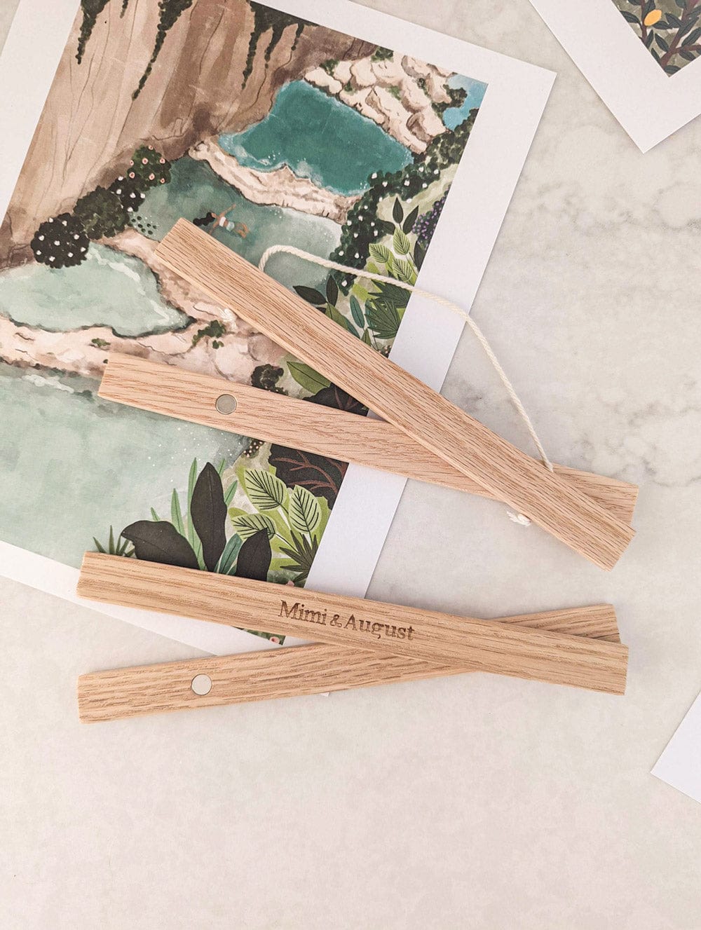 Magnetic Wooden Print Hanger 8 inches mimi & august