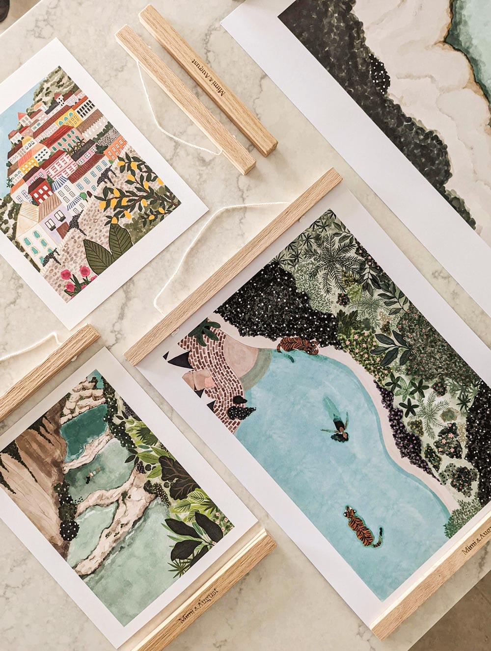 beautiful hanger accessory for wall posters, art prints by mimi & august