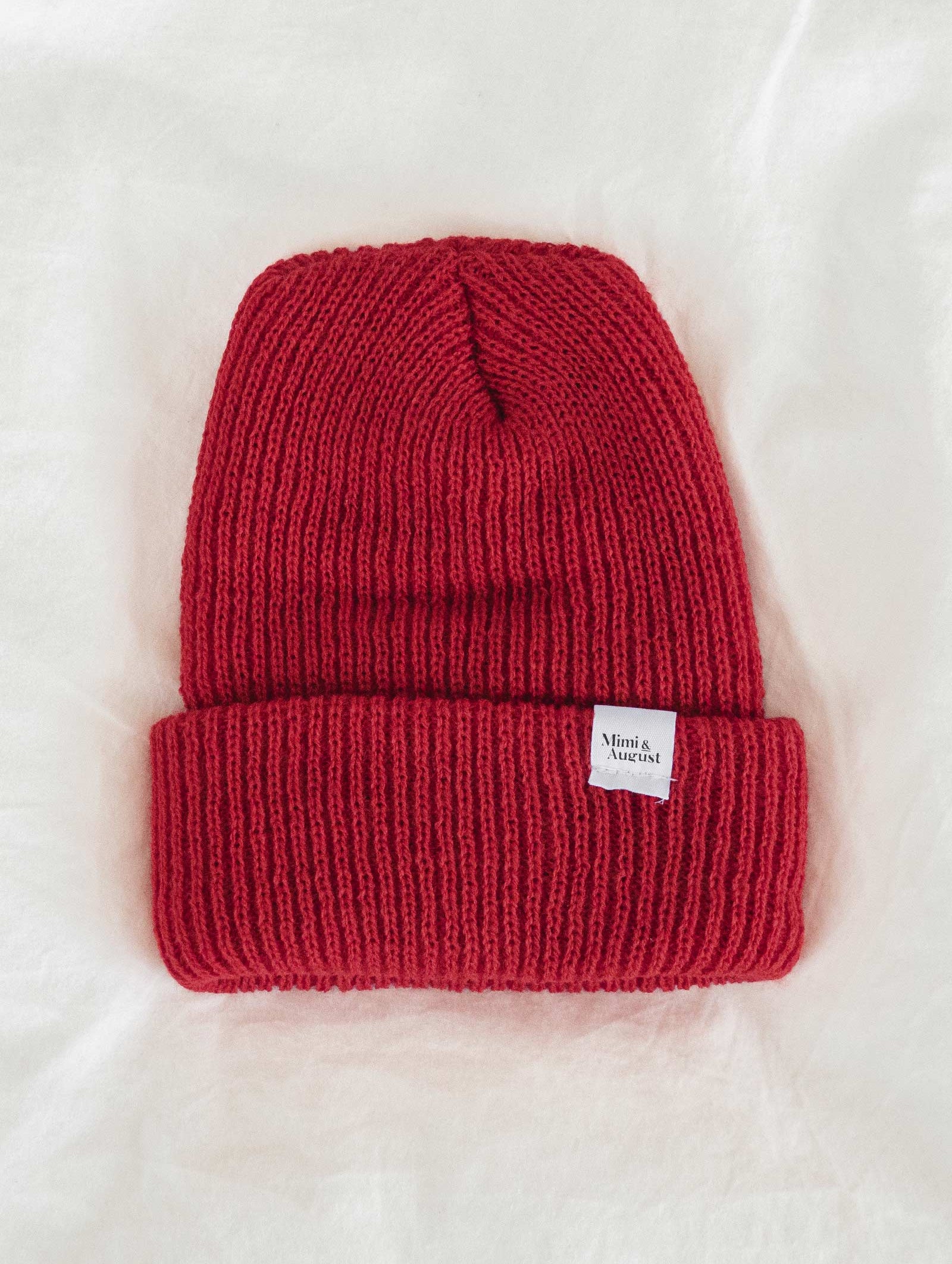 Bright Red Watch Cap Beanie by Mimi & August