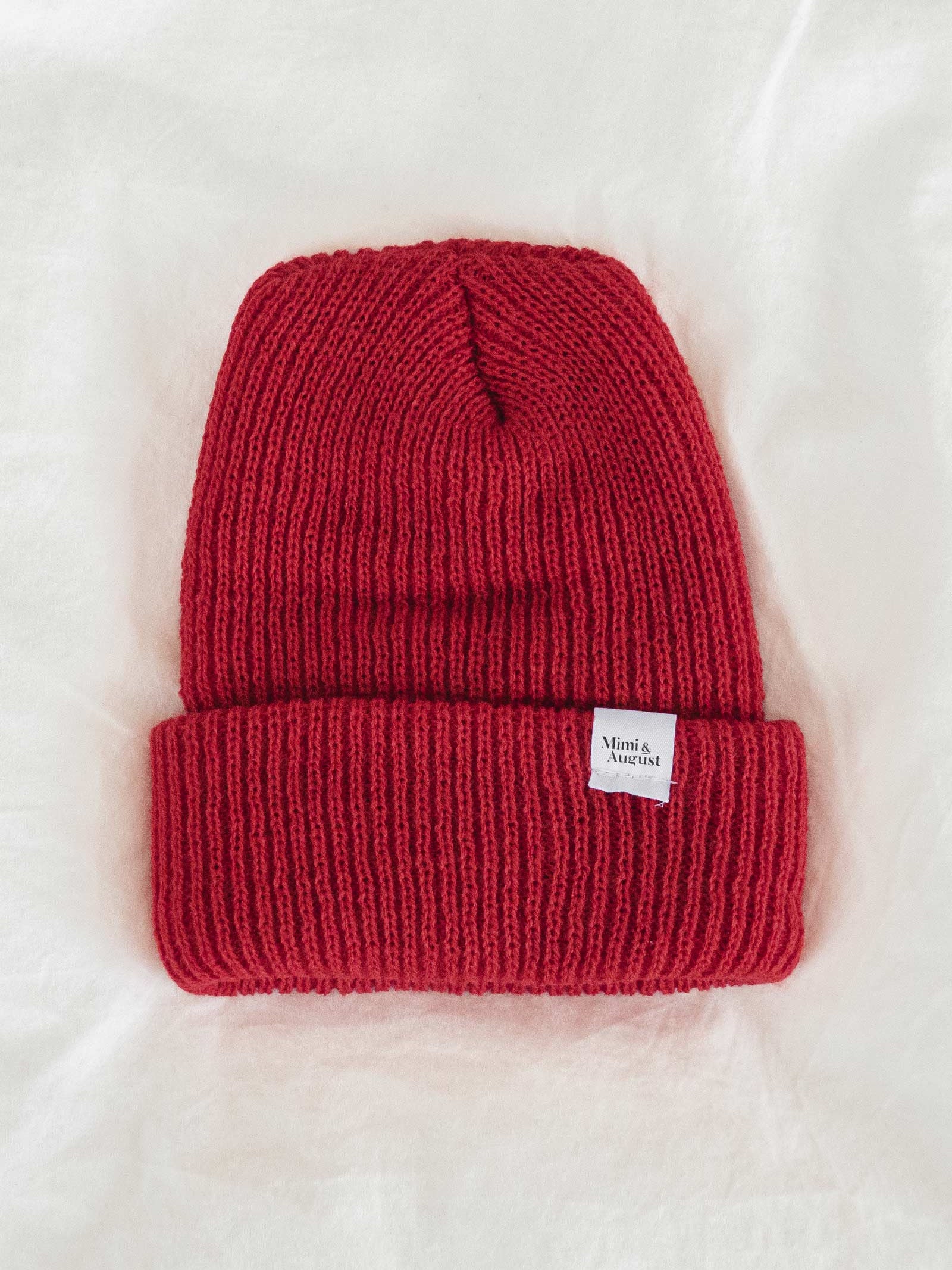 Bright Red Watch Cap Beanie by Mimi & August