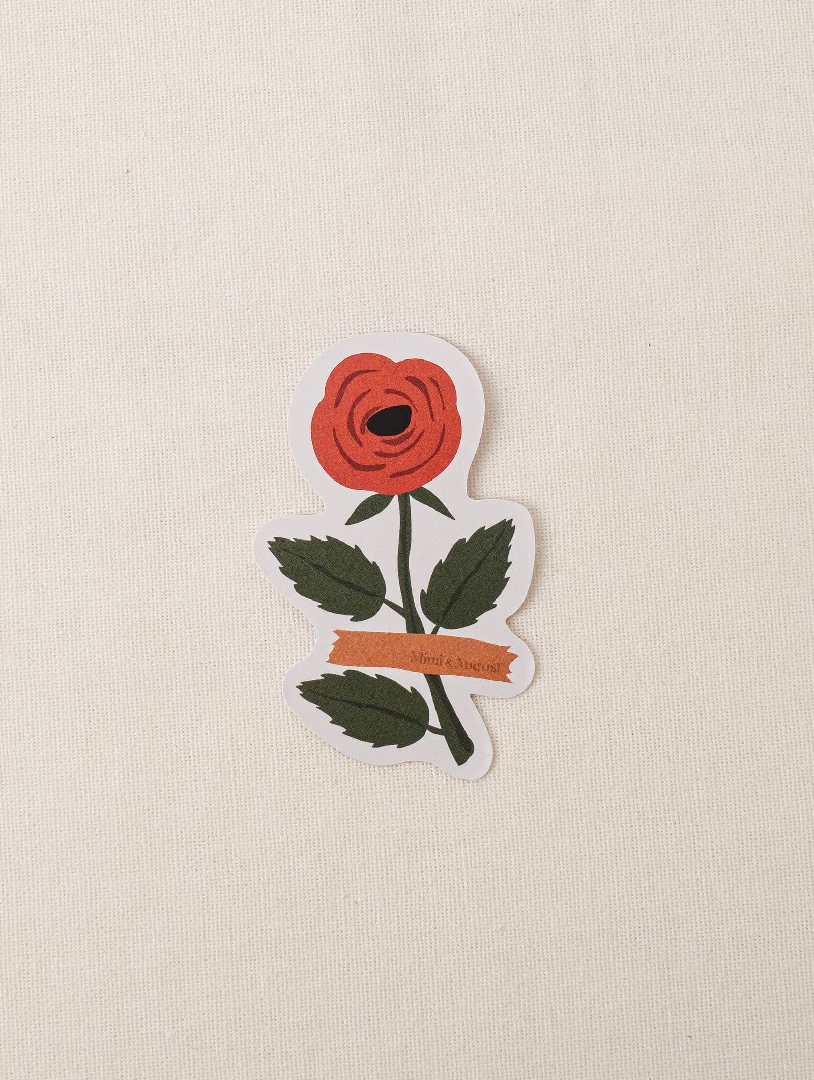 Red Rose Vinyl Sticker by mimi and august