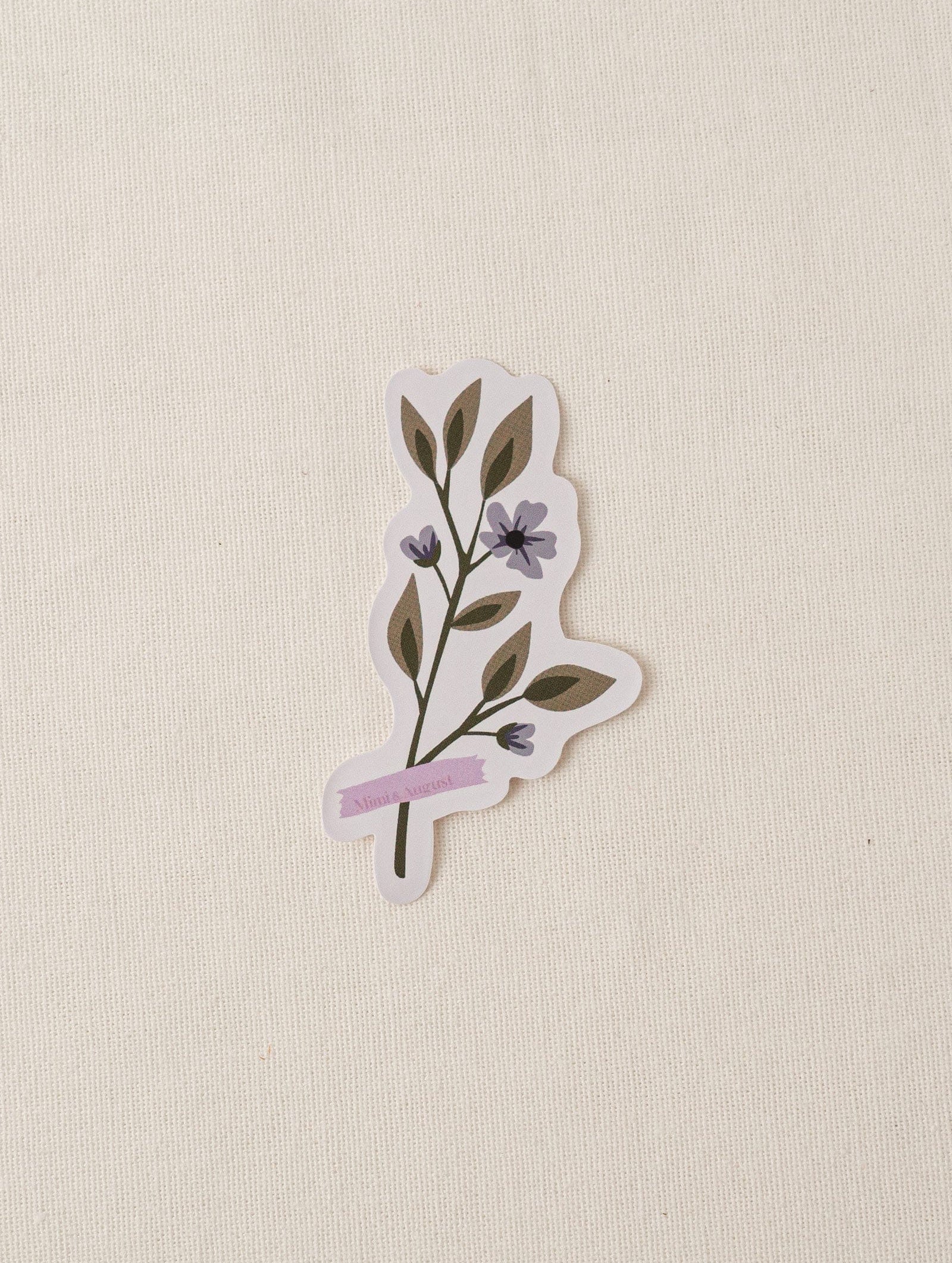 beautiful blue flower vinyl sticker