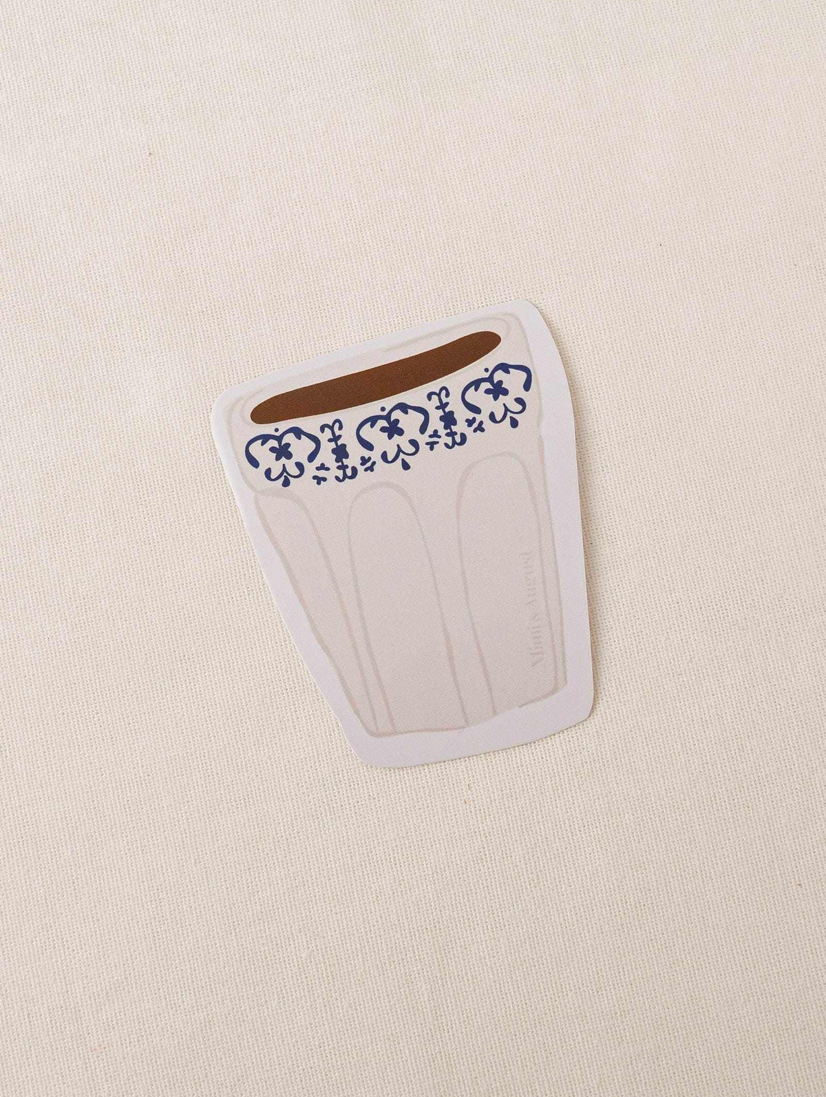 ceramic cup with coffee vinyl sticker