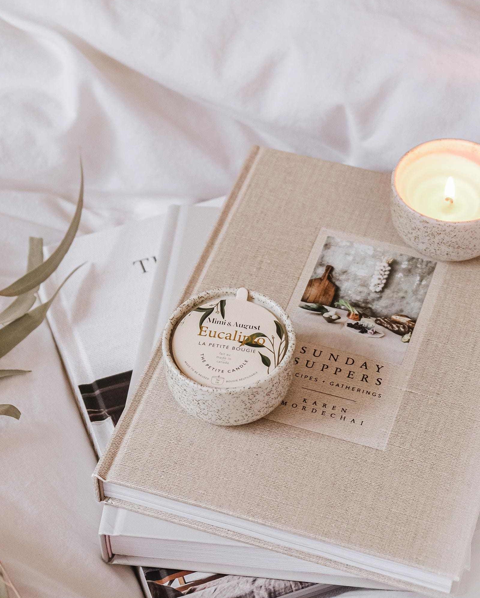 eucalyptus Reusable Candle size 3 oz by mimi and august