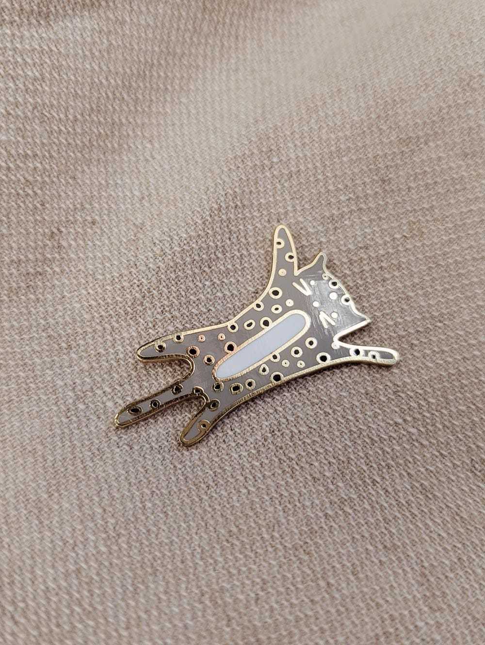 kitten lover enamel pin
