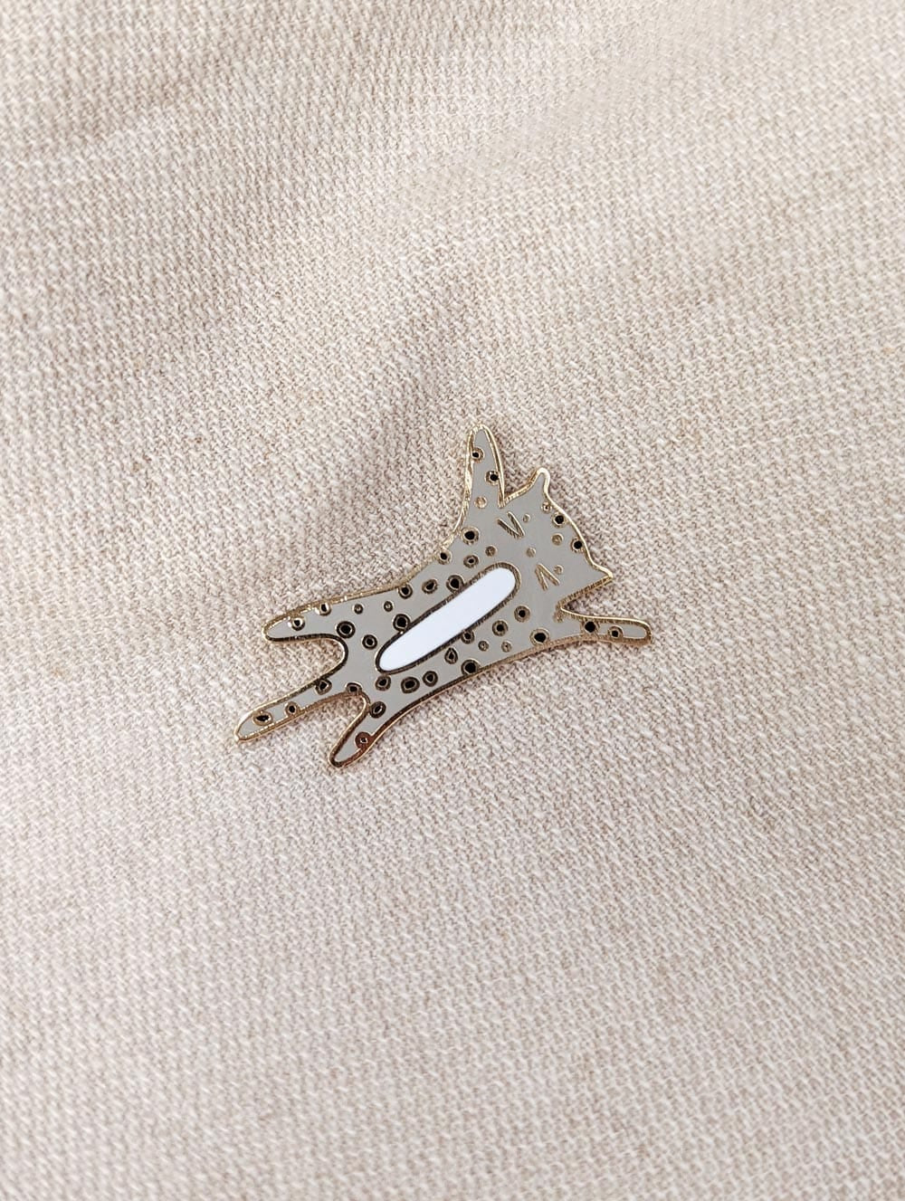 Geppetto grey cat Enamel Lapel Pin