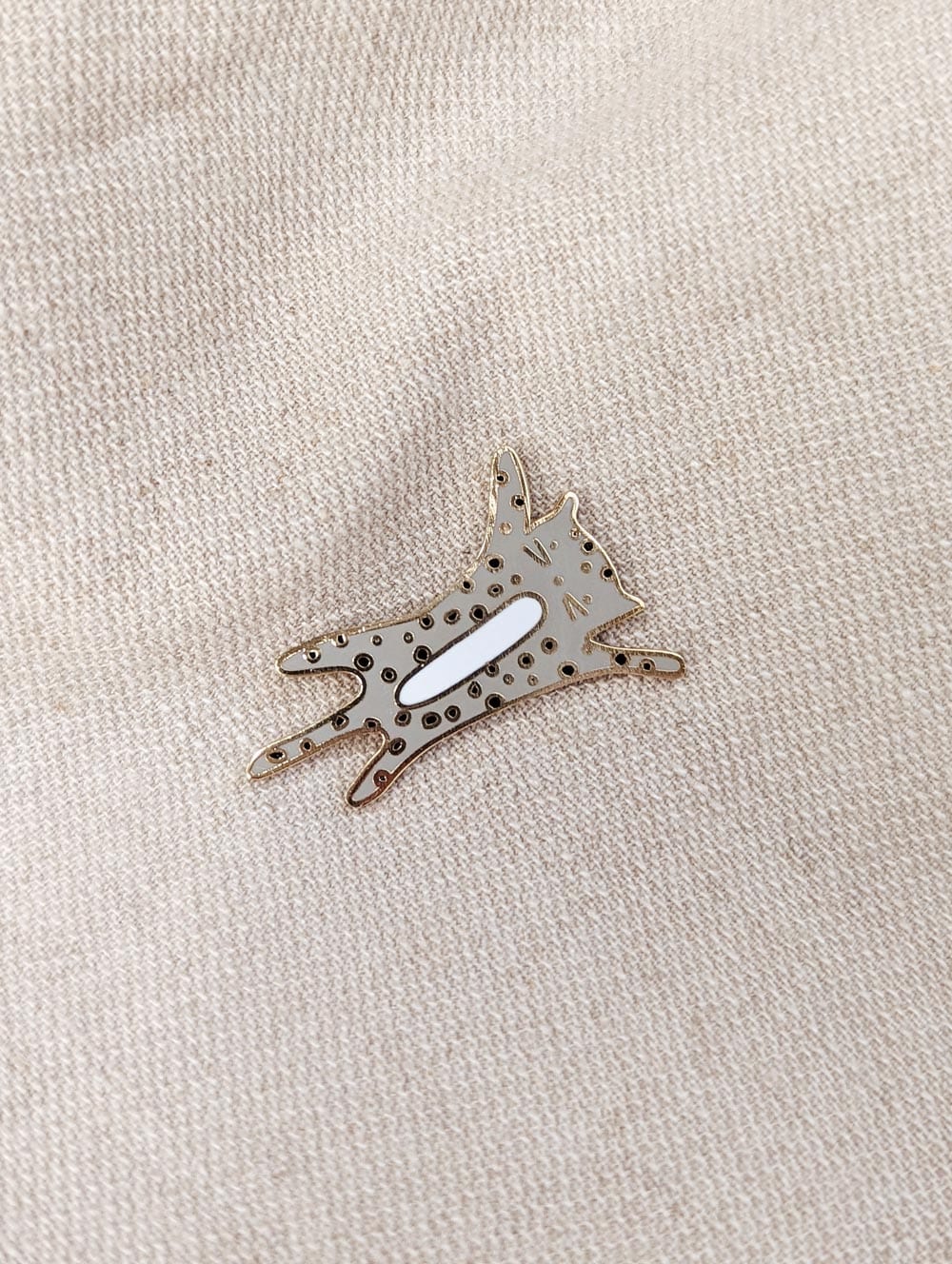 Geppetto grey cat Enamel Lapel Pin