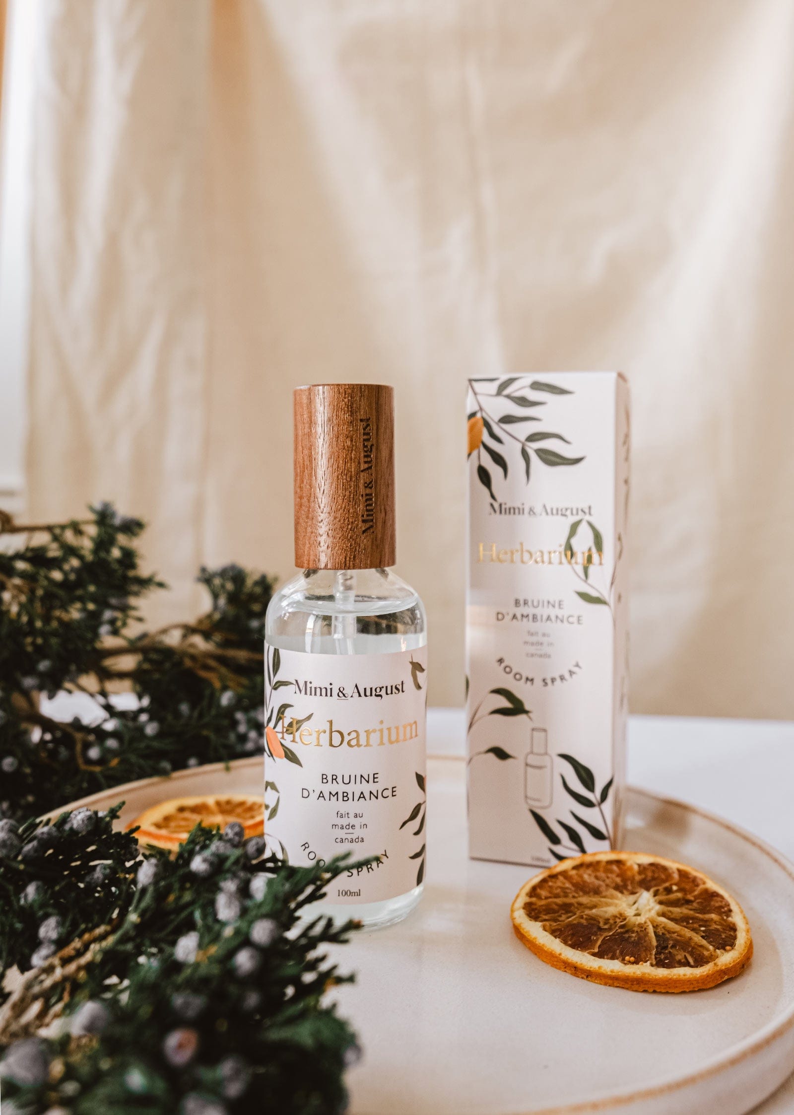 Room spray revitalize with cypress, lemon & foliage.