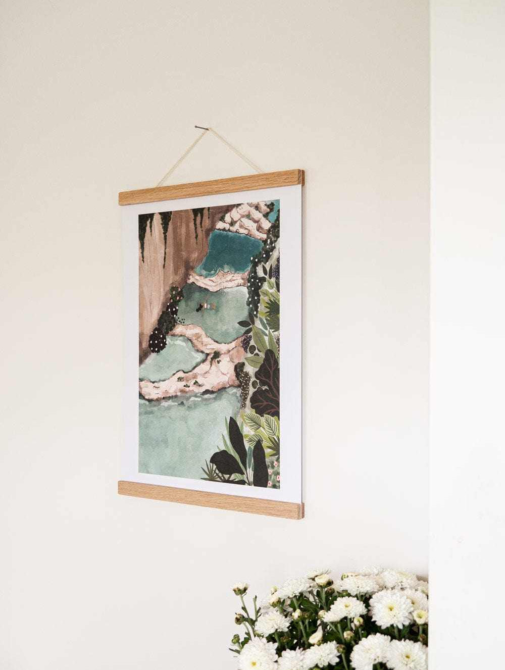 wall print hang by wood frame by mimi & august
