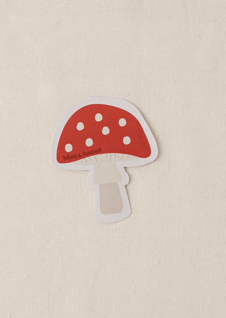 red mushroom vinyl sticker
