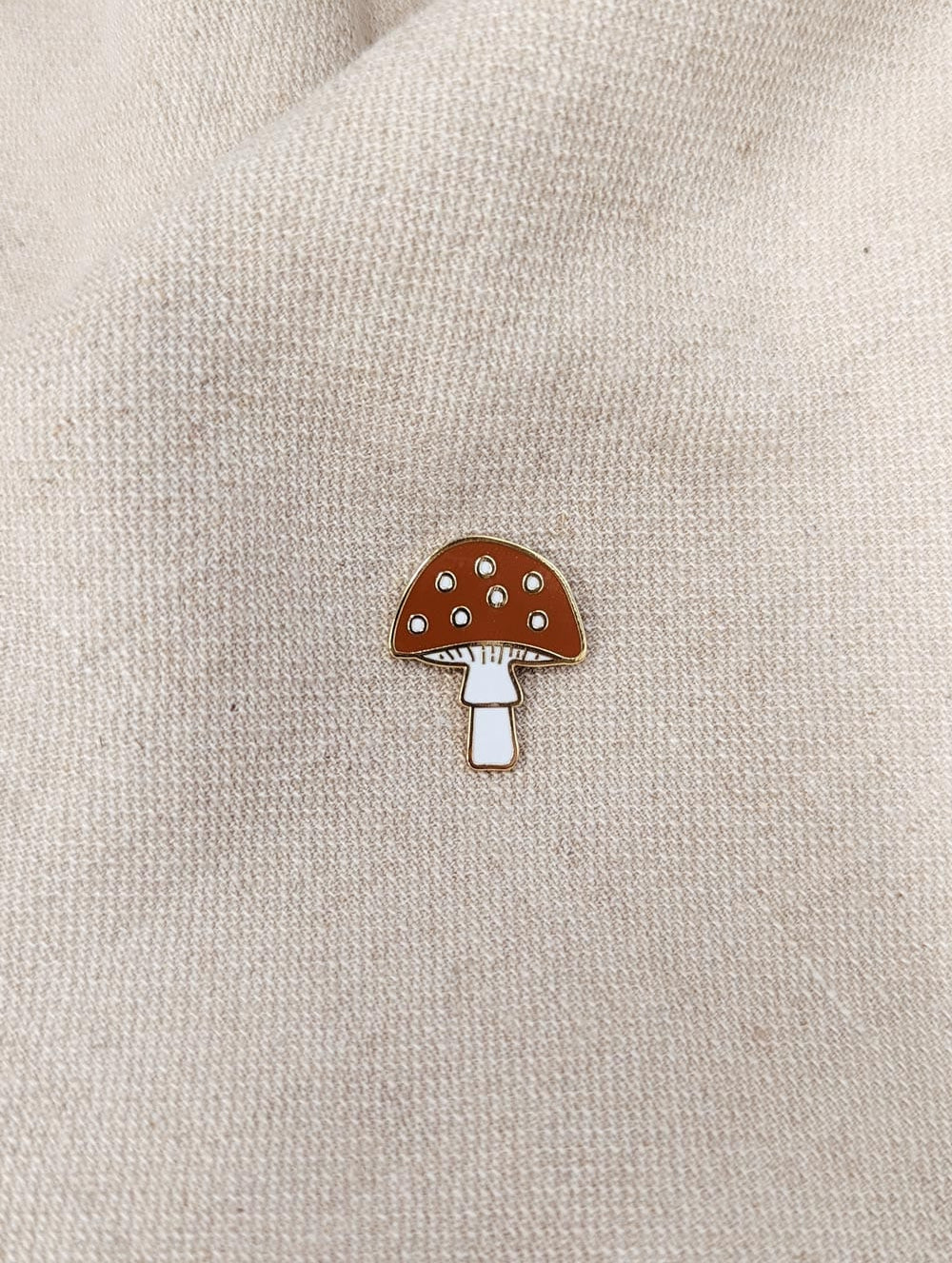 Red Fungi lover enamel pin