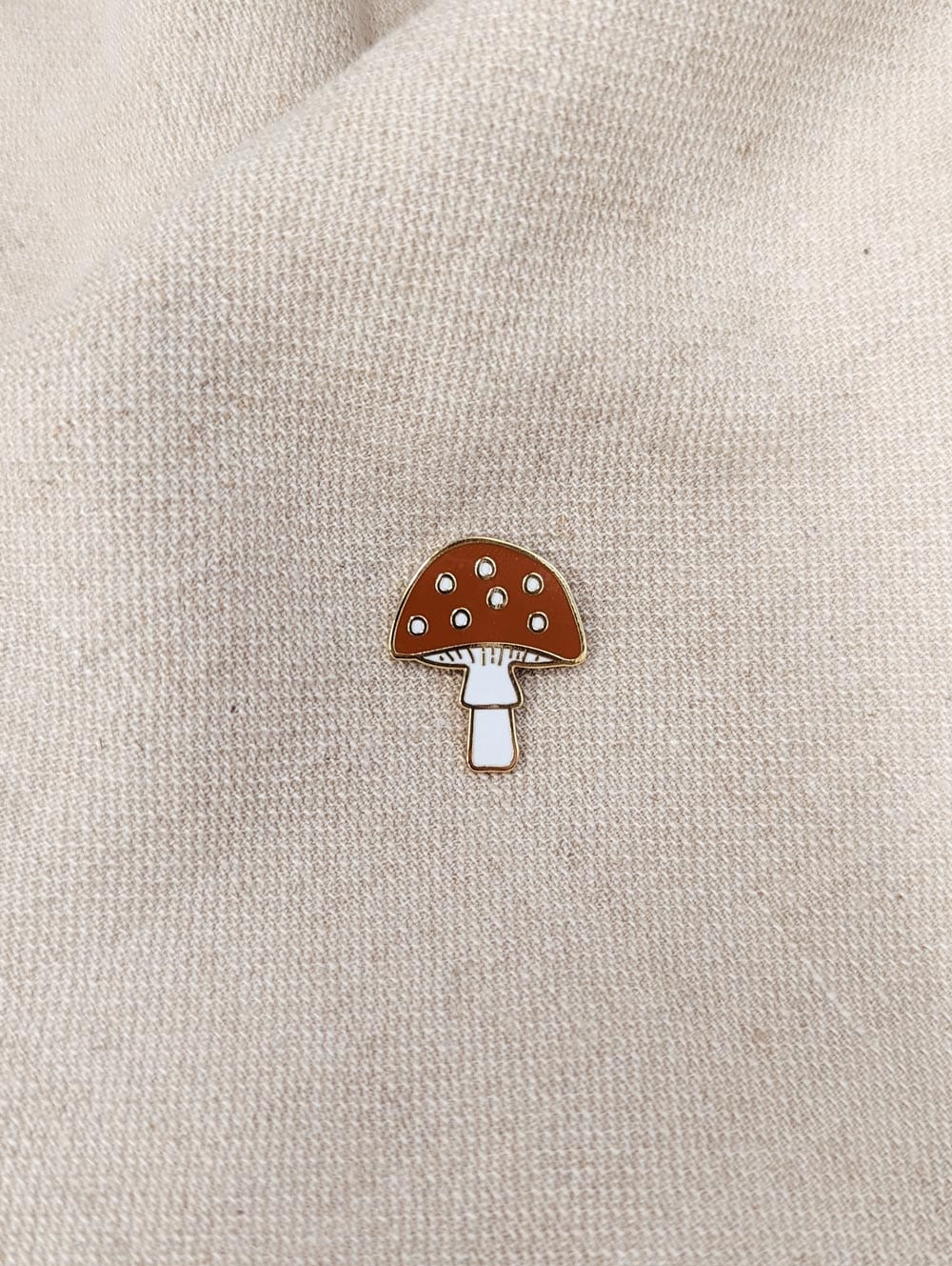 Red Fungi lover enamel pin