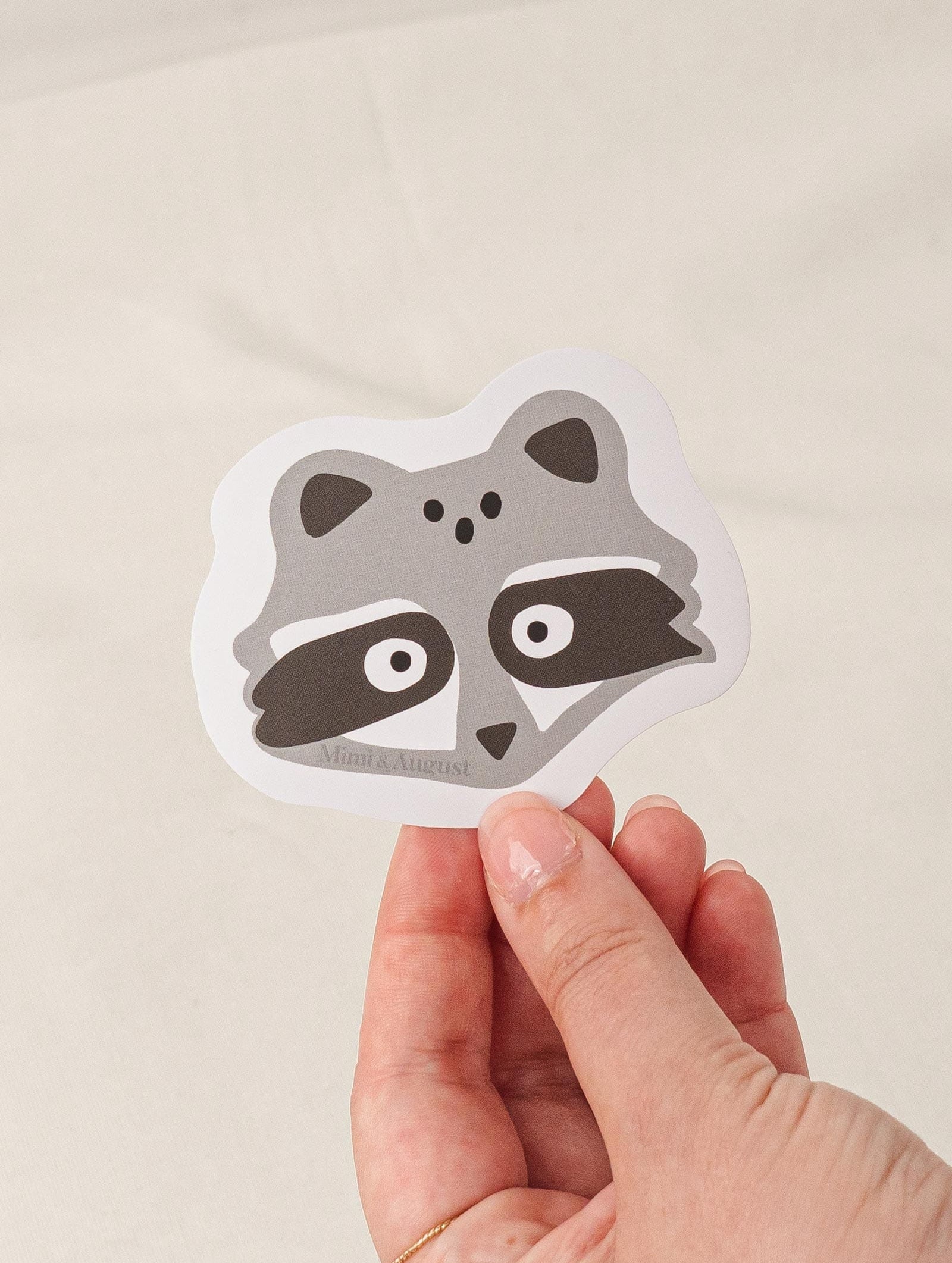Montreal raccoon vinyl sticker