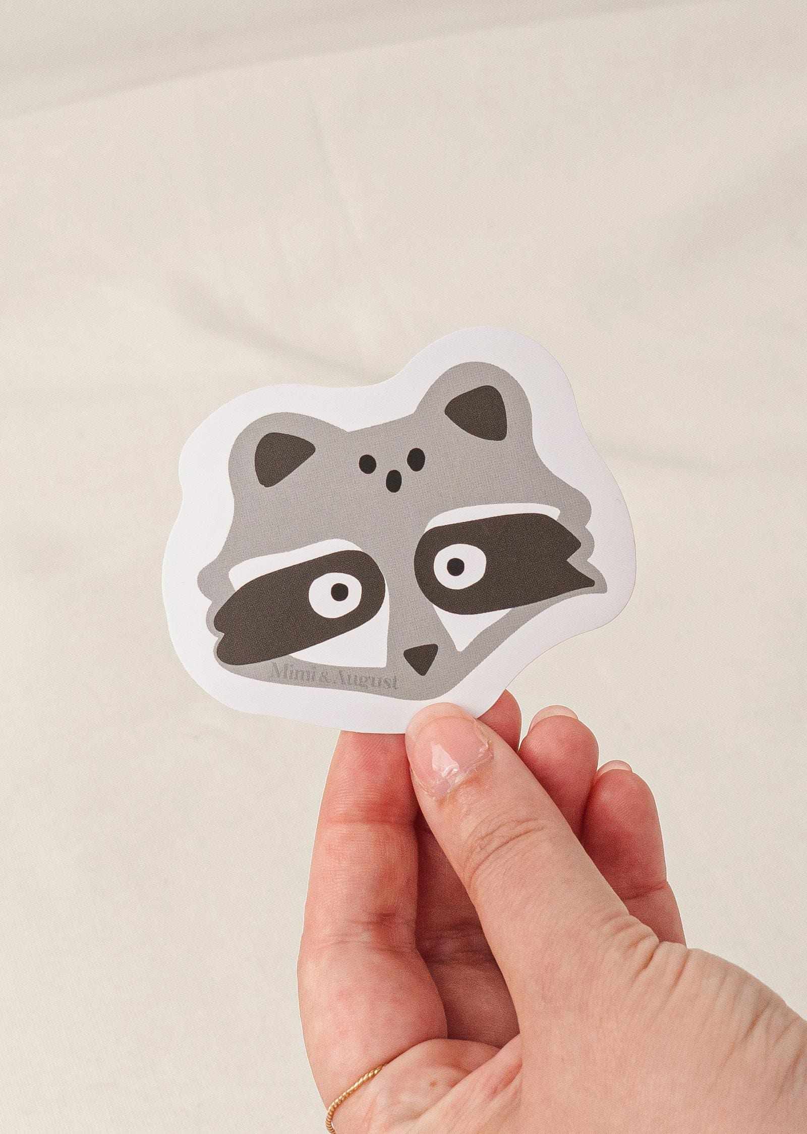 Montreal raccoon vinyl sticker