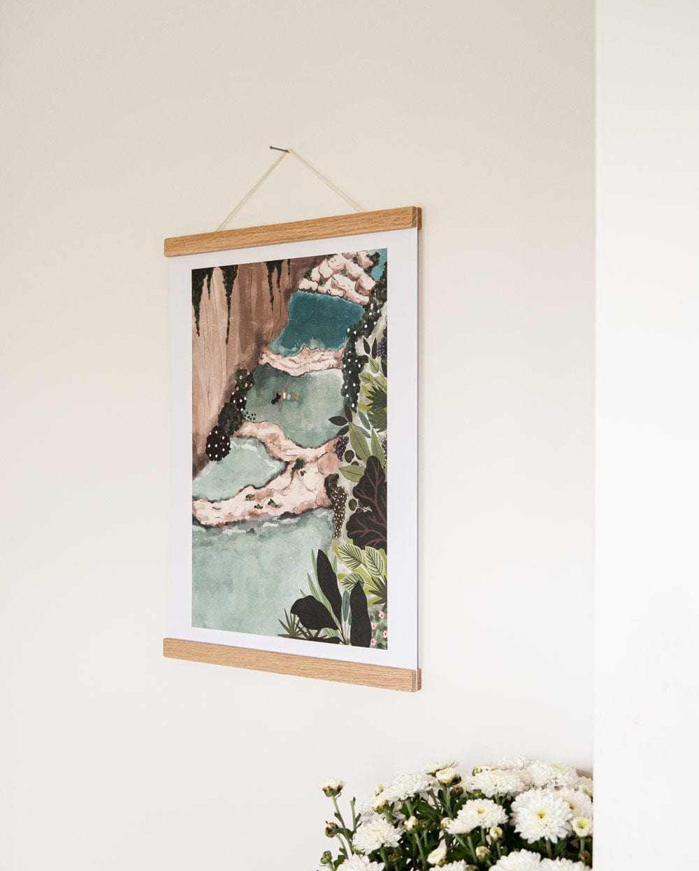 wall print hang by wood frame by mimi & august