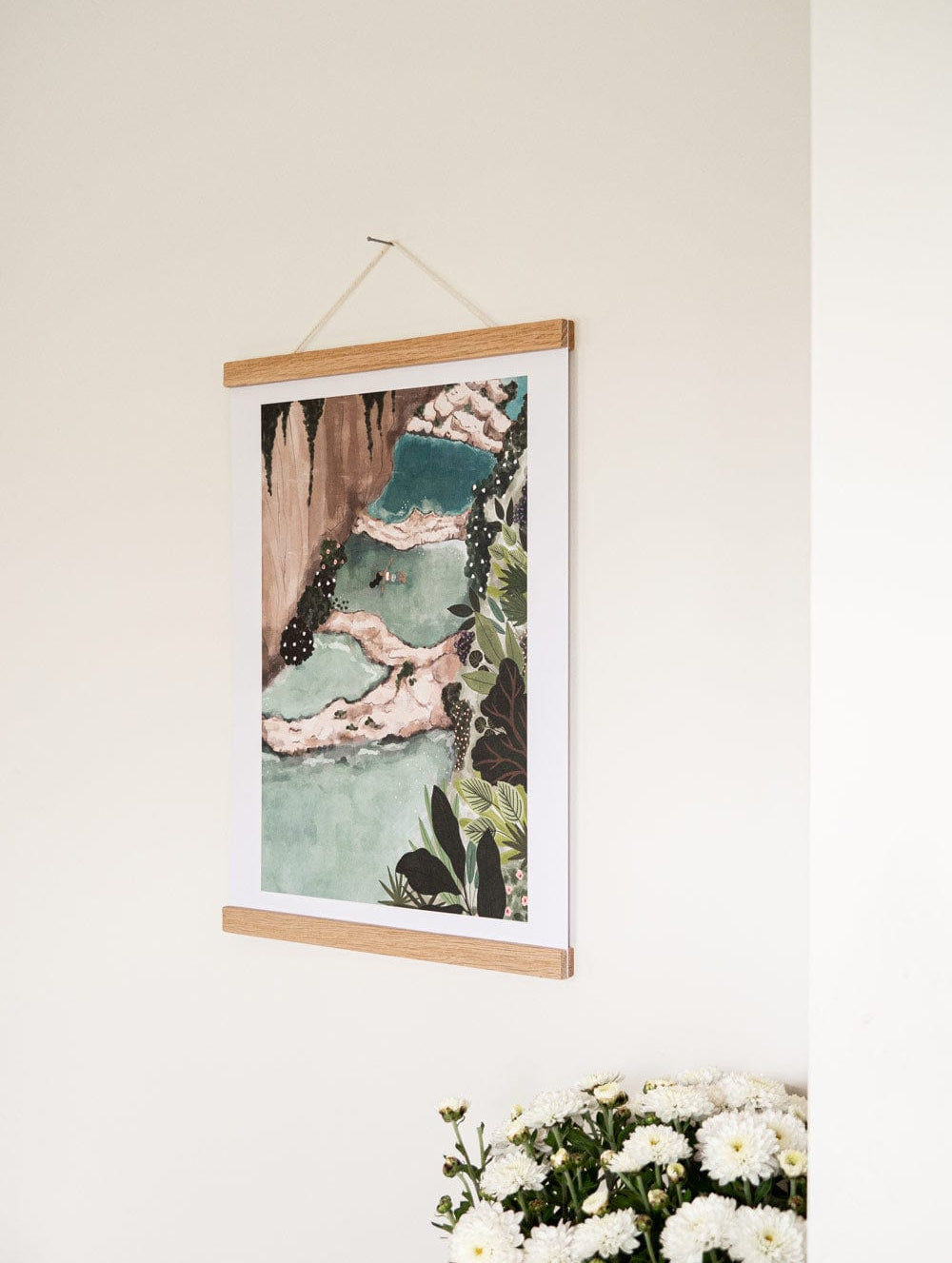 wall print hang by wood frame by mimi & august
