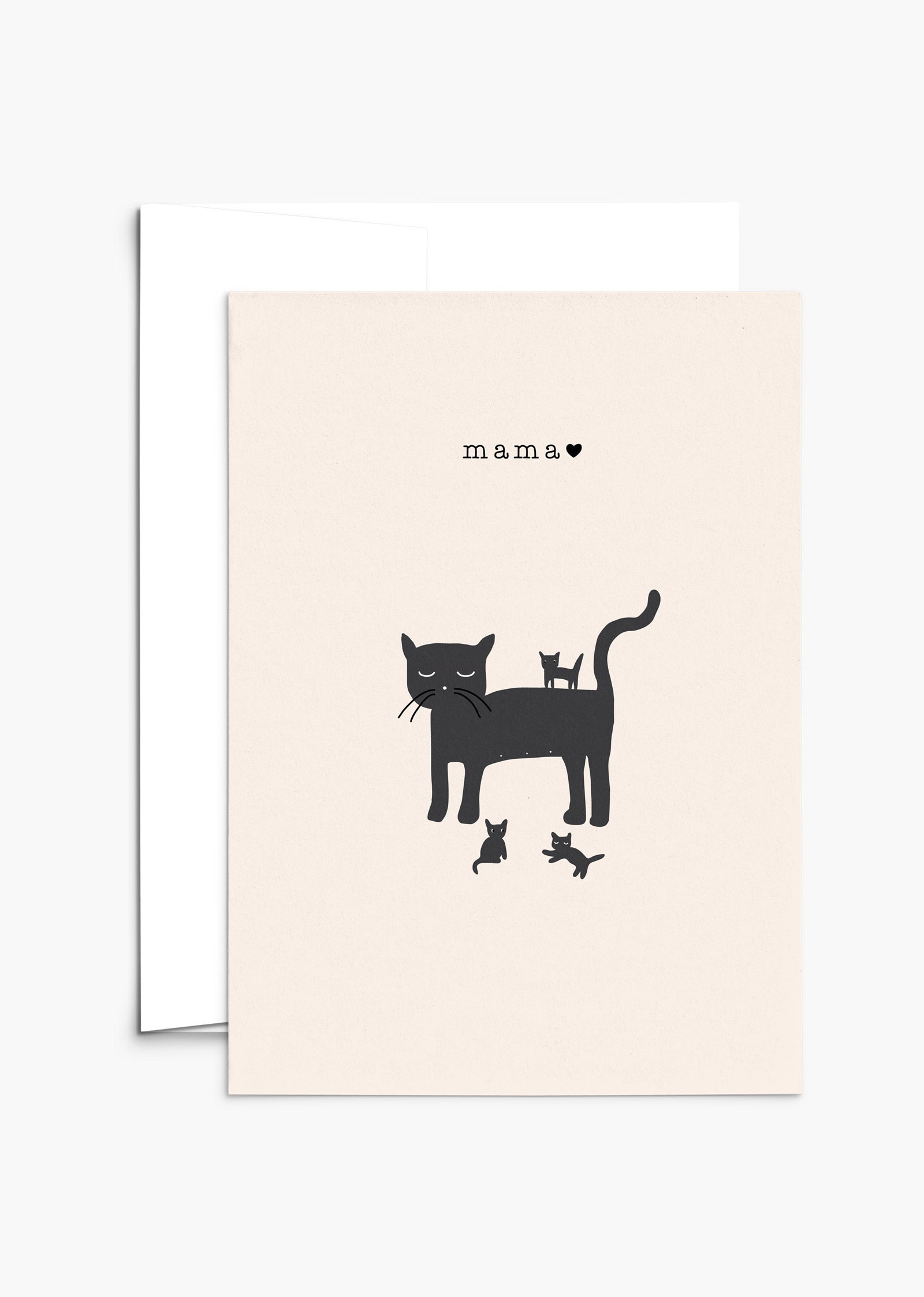 MAMA avec ses chats Carte de vœux pour la fête des mères par mimi et august