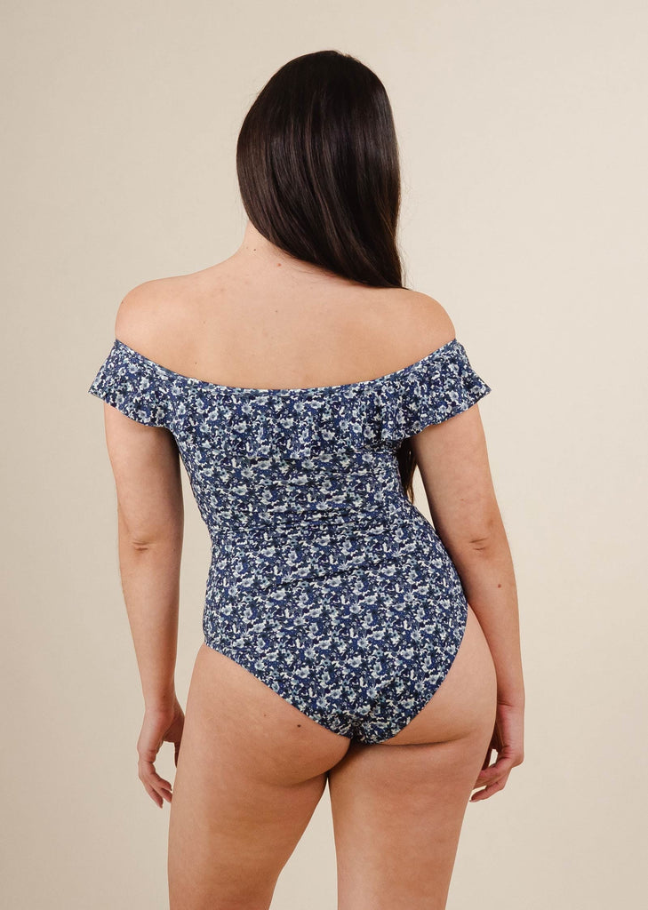 Back of the Milano Moonflower One-Piece Swimsuit by mimi and august