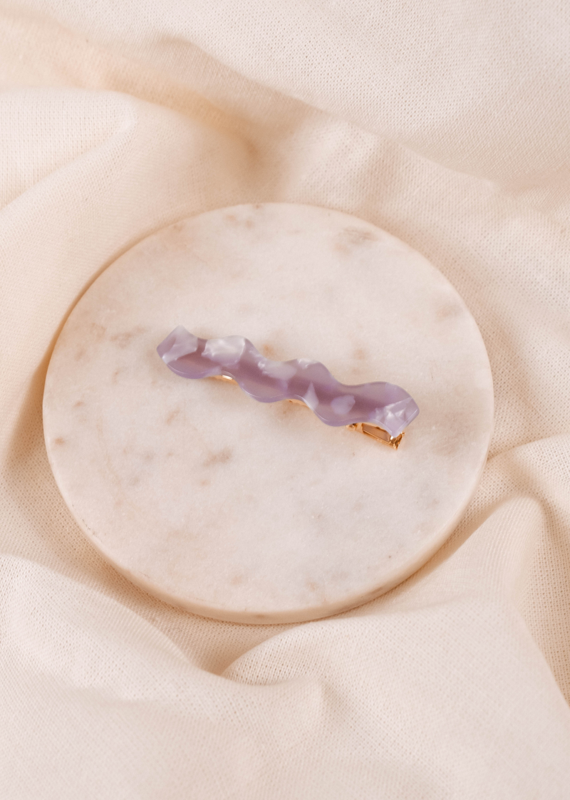  Amethyst Hair Clip by Mimi & August, cute light purple with gold colors
